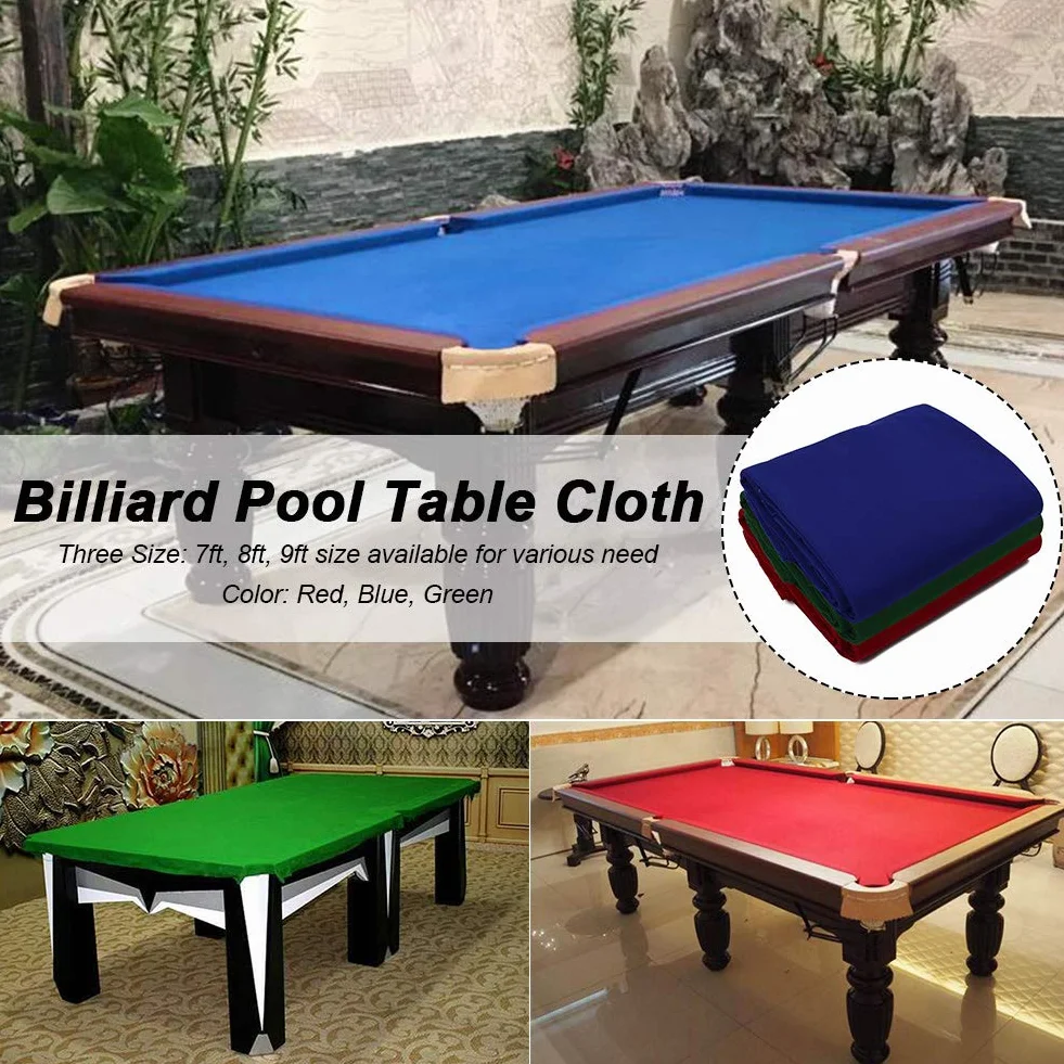 Paño de Mesa de Billar Lana peinada Nailon 7/8/9 pies Tapete 6 Piezas Profesional