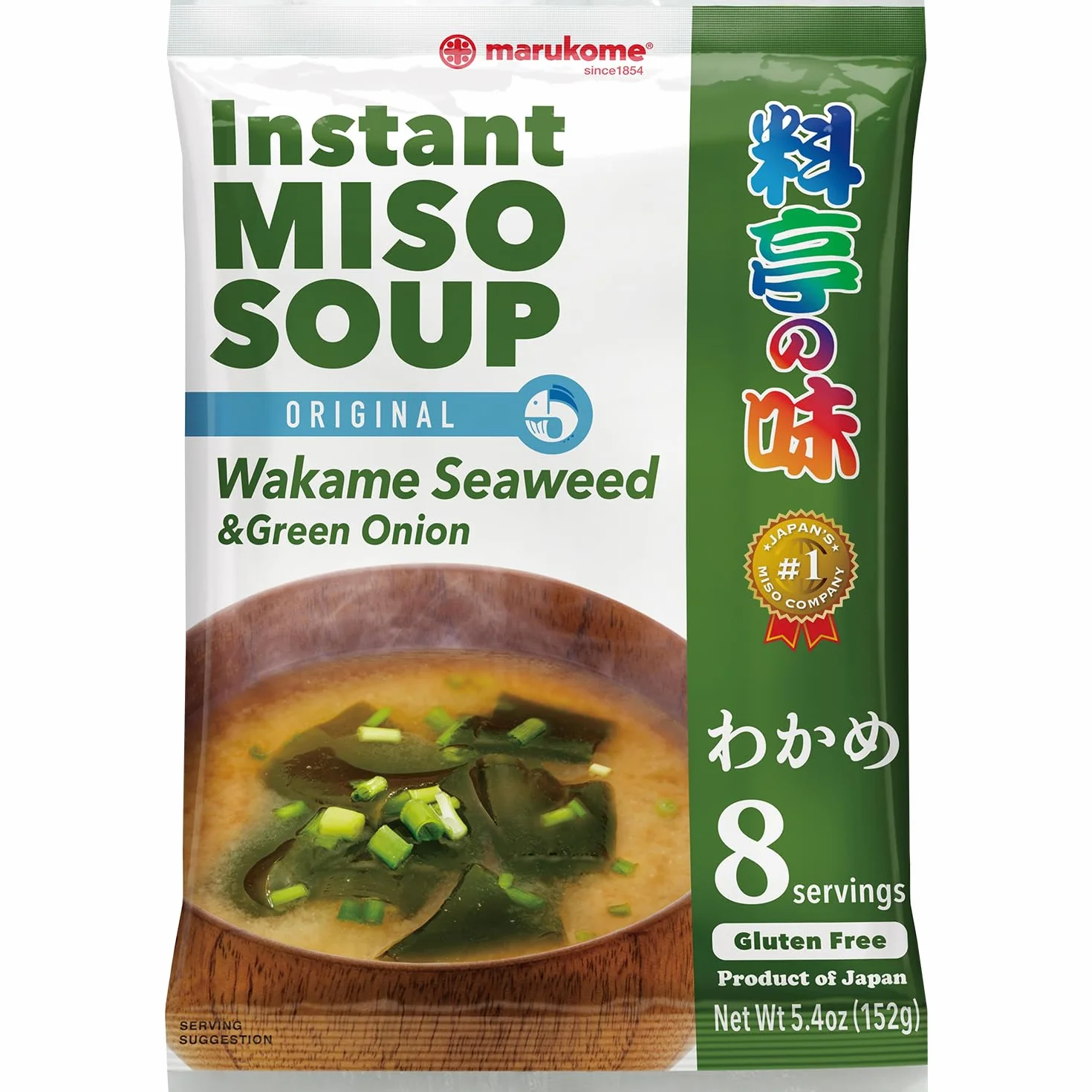 Marukome Sopa Instantánea de Miso Ryoutei-No-Aji con Wakame 156g