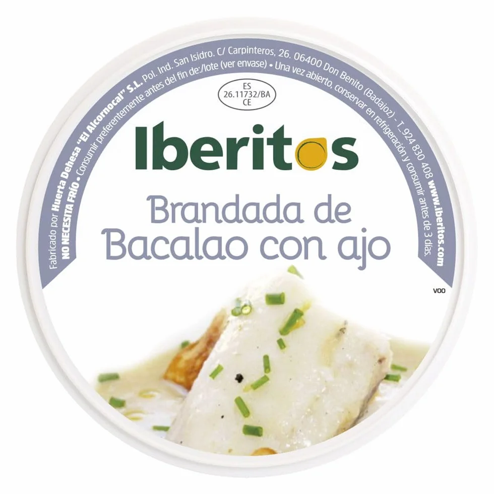 Pack 6 Iberitos Brandada de Bacalao con Ajo Gourmet Extremadura