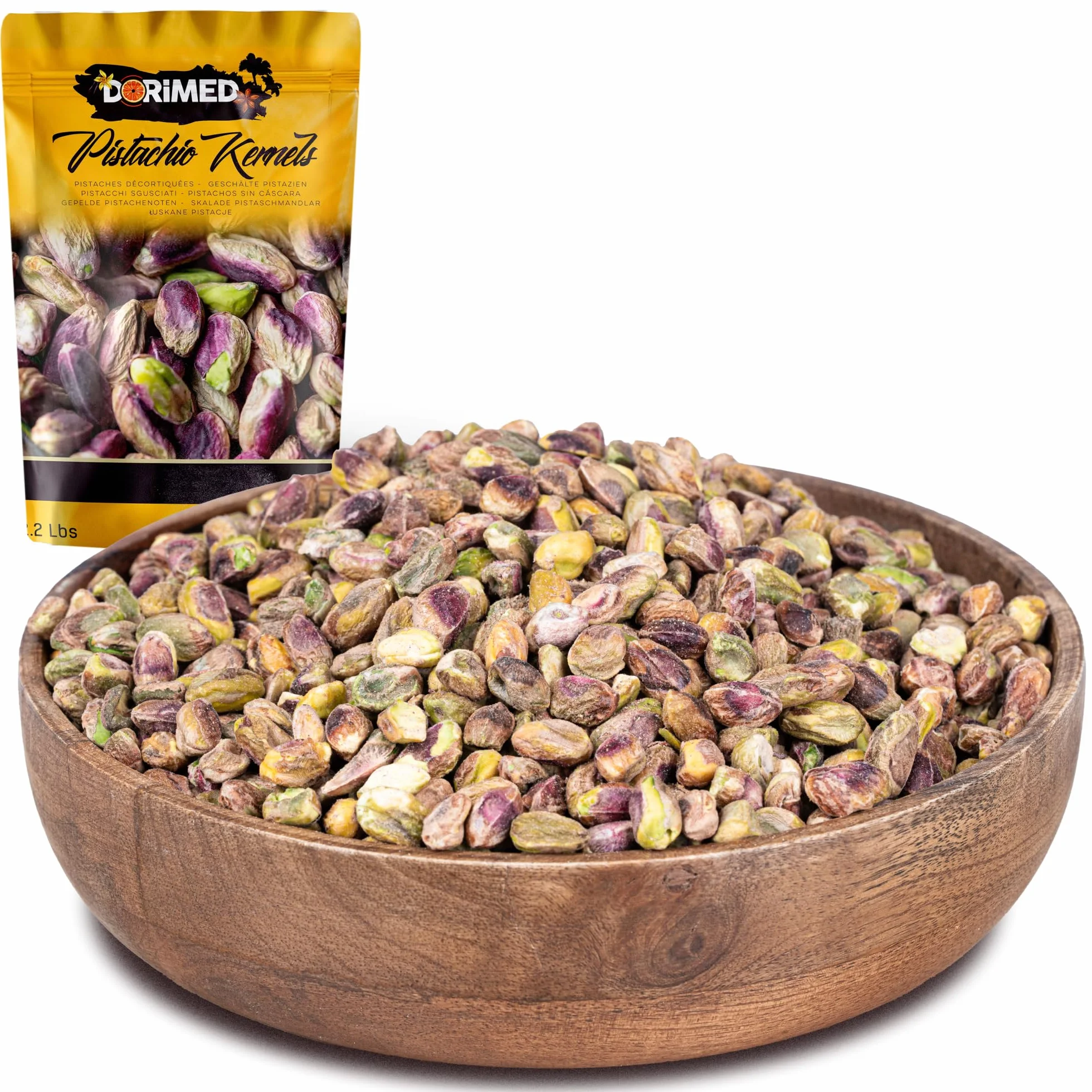 Pistachos, sin cáscara 1 Kg, naturales, sin sal, sin OGM, sin conservantes, ideales para recetas.