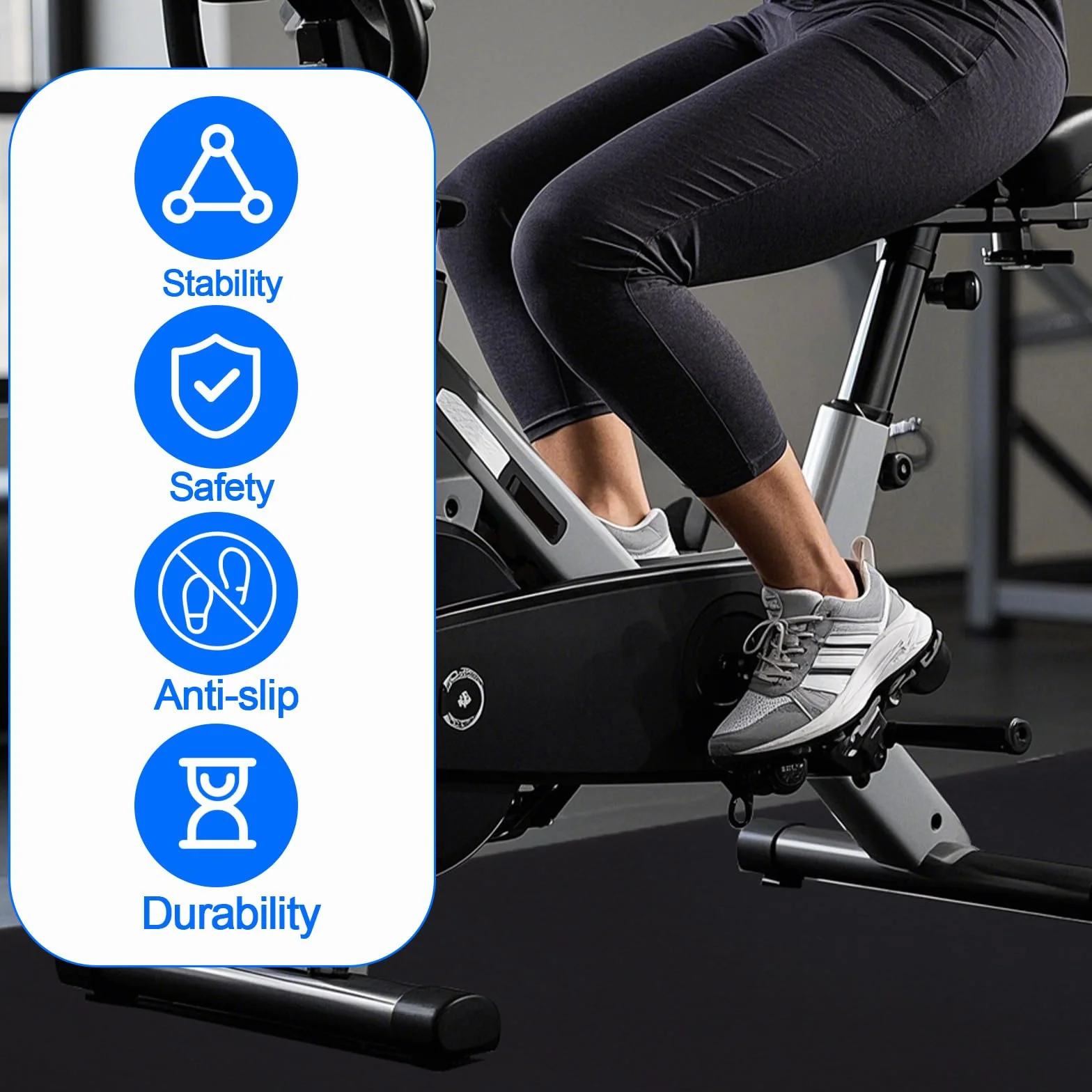 Gosknor Esterilla Elipse Antideslizante 60x40cm para Ejercicios de Piernas y Entrenamiento
