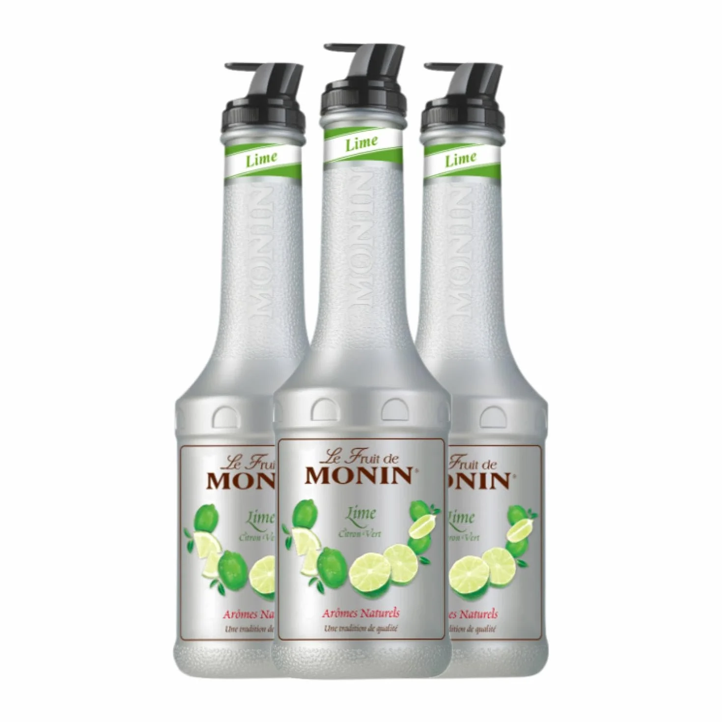 Schnapp MoninCocktail Puré Lima Verde Lime Citron Vert Botella Misil 1 L (Caja de 3 Botella Misil de 1 L)