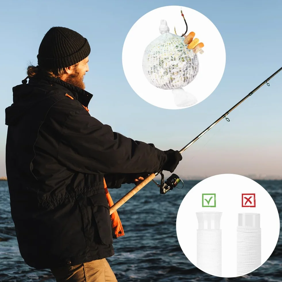 OFFCUP Juego de Pesca Red PVA 5M Malla Bolsas Tijeras Agua Soluble Accesorio