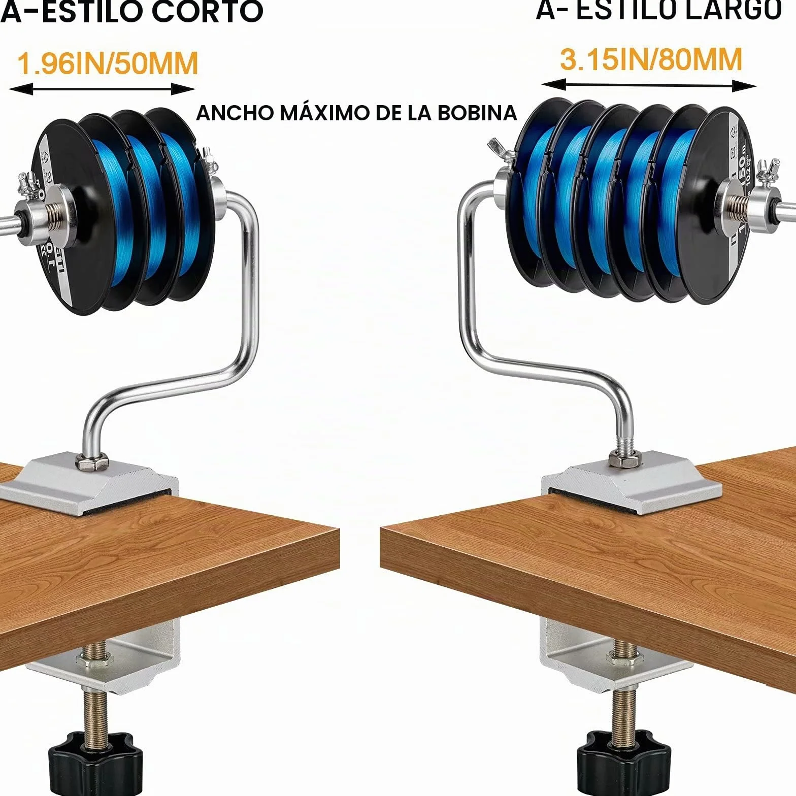 THKFISH Enrollador de Hilo de Pesca Portátil Ajustable Accesorios de Pesca