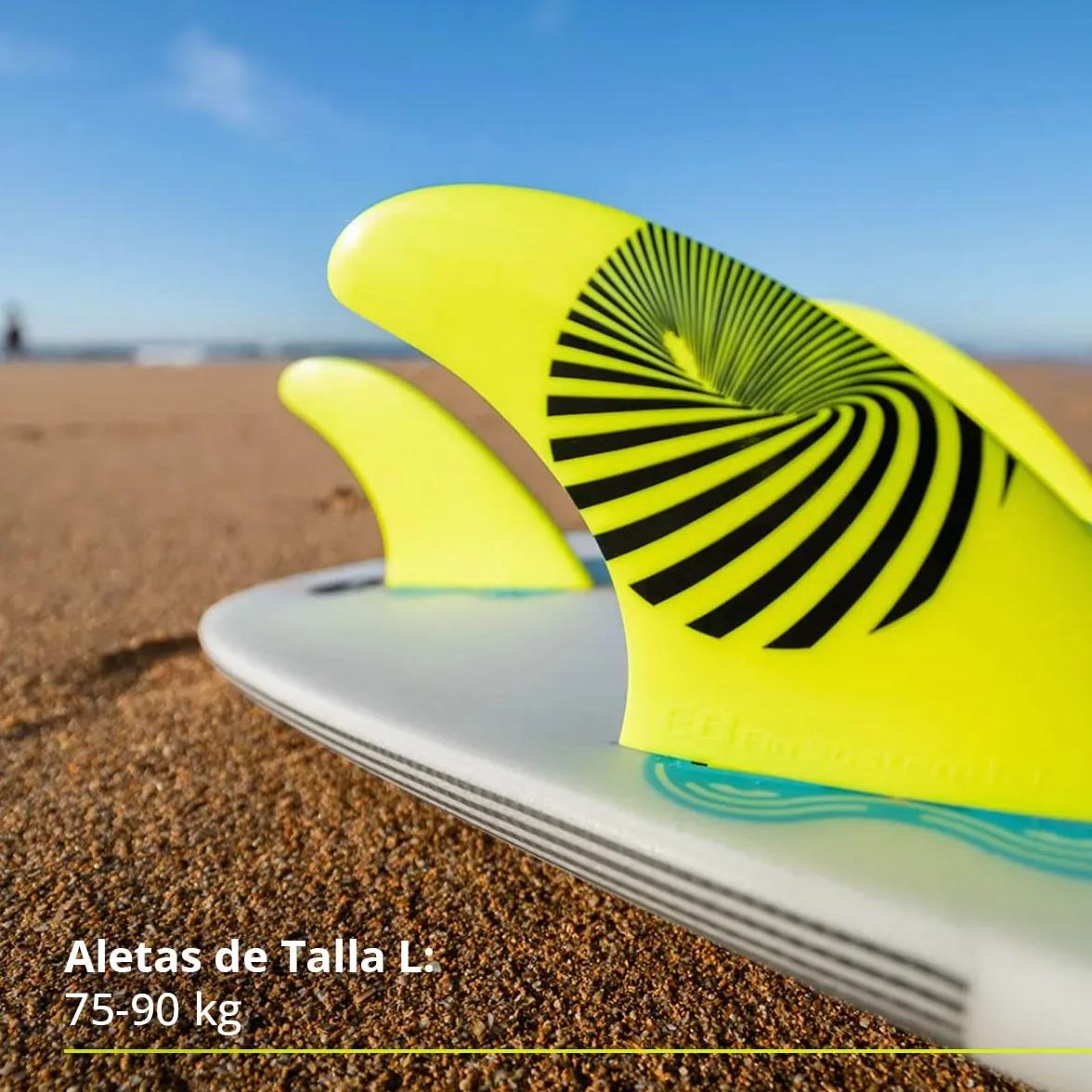 QUILLAS Surf de Fibra de Vidrio FCS Compatibles Pack Ecológico Talla A1 75-90 Kg