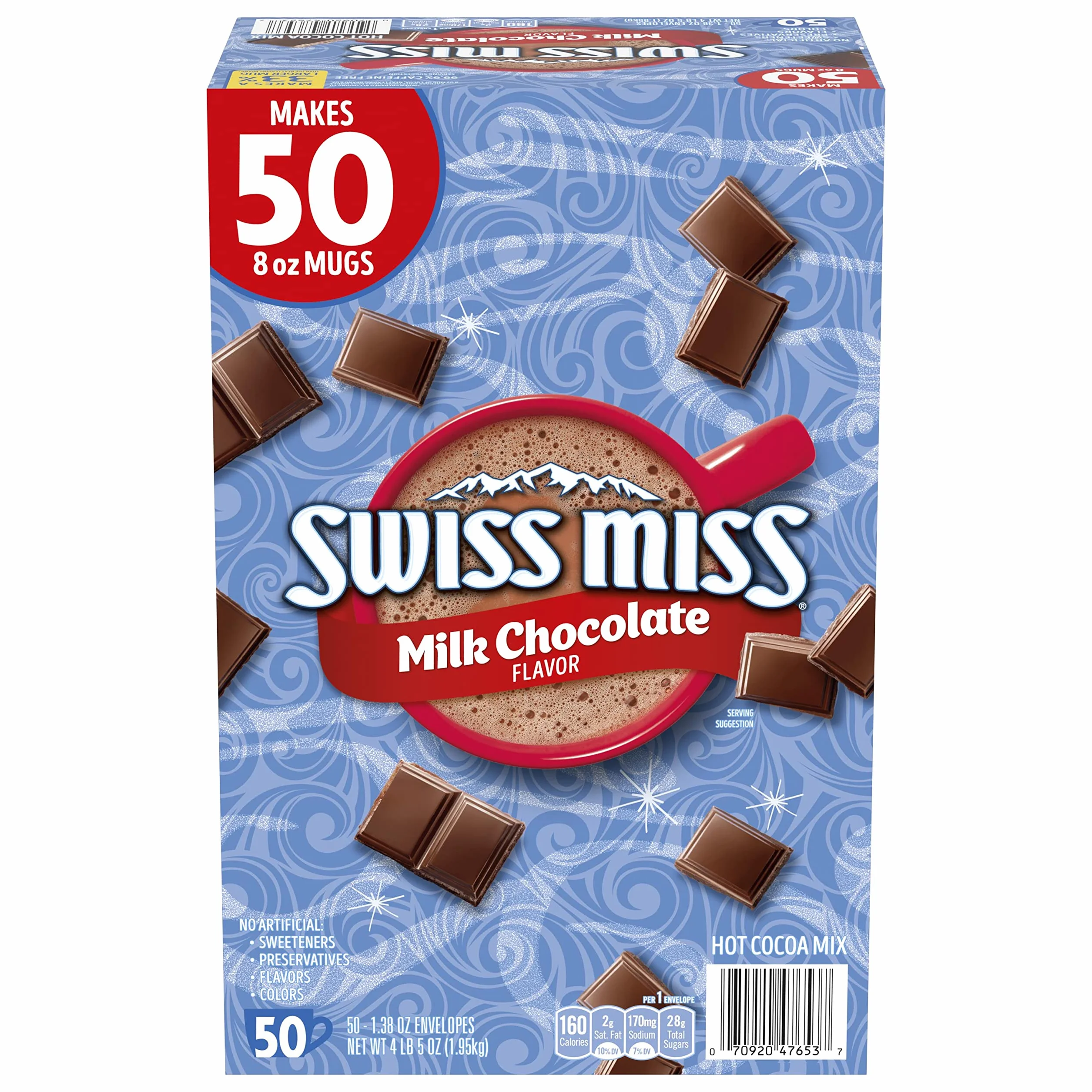 Swiss Miss Milk Chocolate Hot Cocoa Mix 50 Packets 1.38 oz