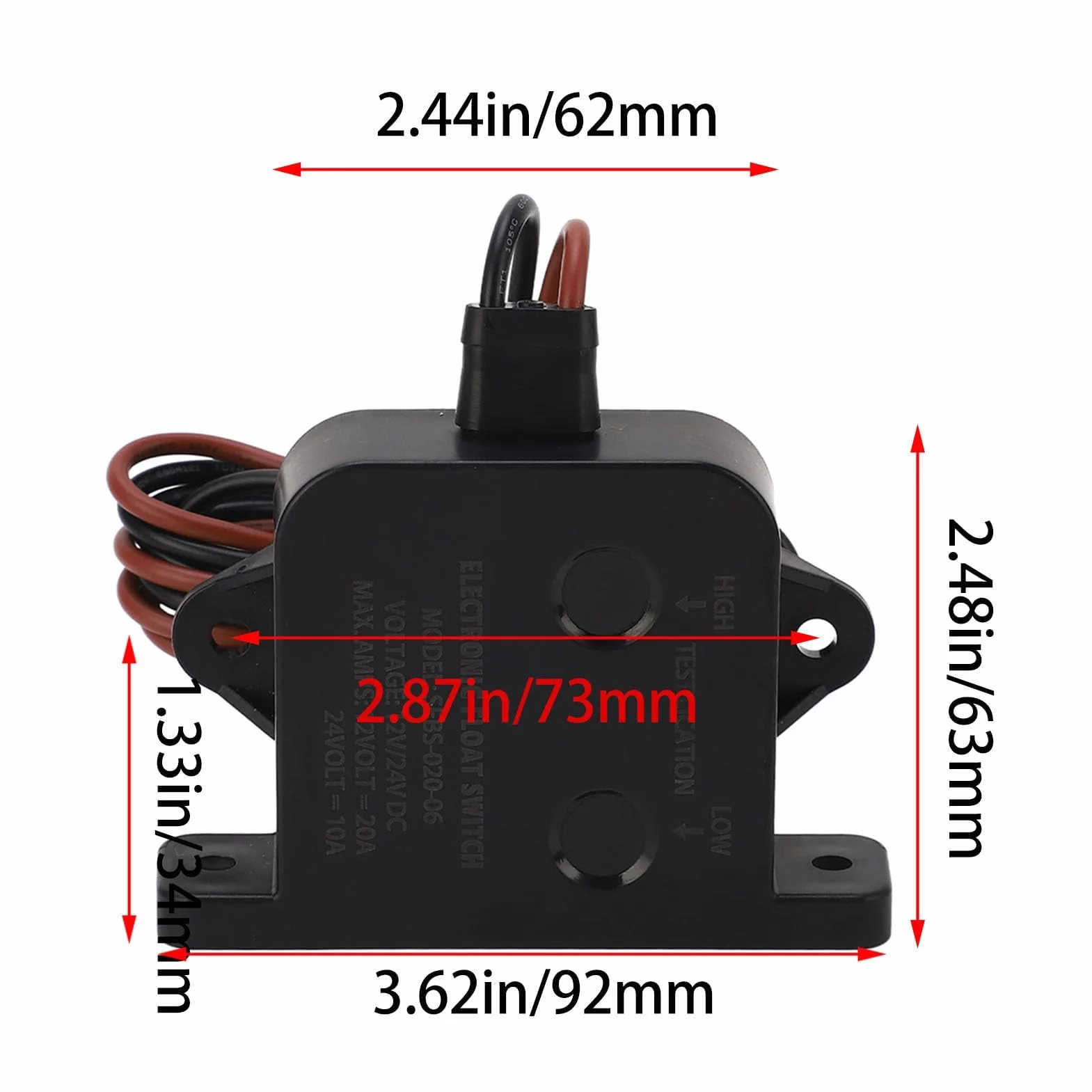 Sensor de bomba de sentina marina 24V Alarma automática Interruptor de flotador Nivel de agua para yates
