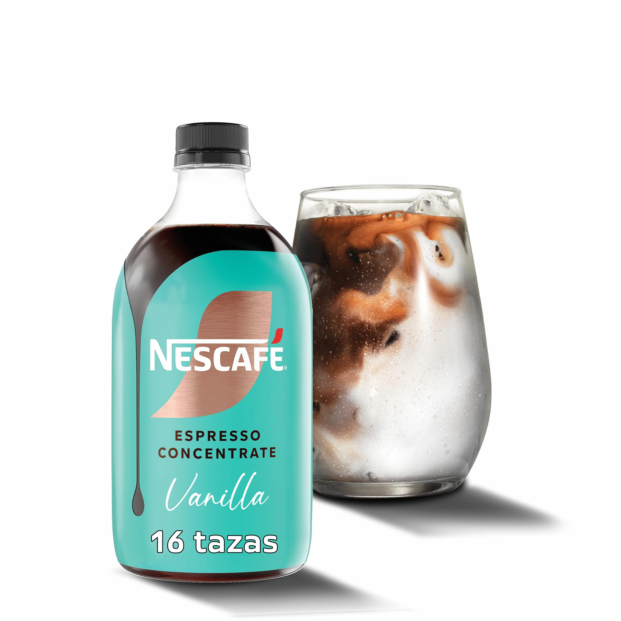 NESCAFÉ Espresso Concentrate Vainilla, con café Arábica y sabor vainilla, Concentrado de café líquido para iced coffee y lattes, Botella 500 ml