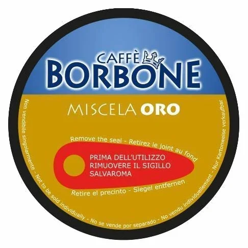 CAFFÈ BORBONE DOLCE RE - MISCELA ORO - Box 90 CÁPSULAS COMPATIBLES DOLCE GUSTO 7g