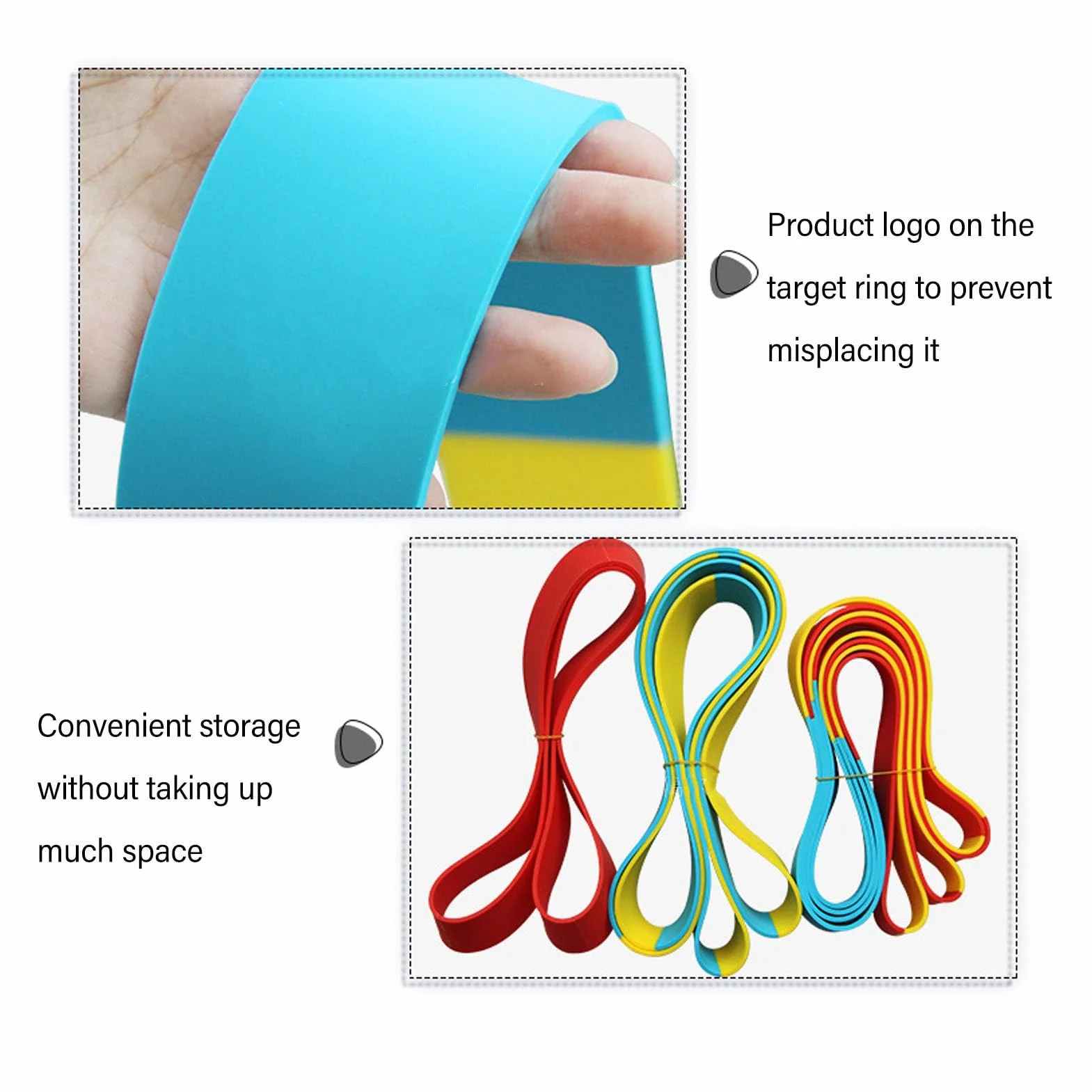 Focket Círculo de Objetivo de Golf, Ayuda de Entrenamiento para Lanzar, Anillos Multicolores (Rojo Amarillo)