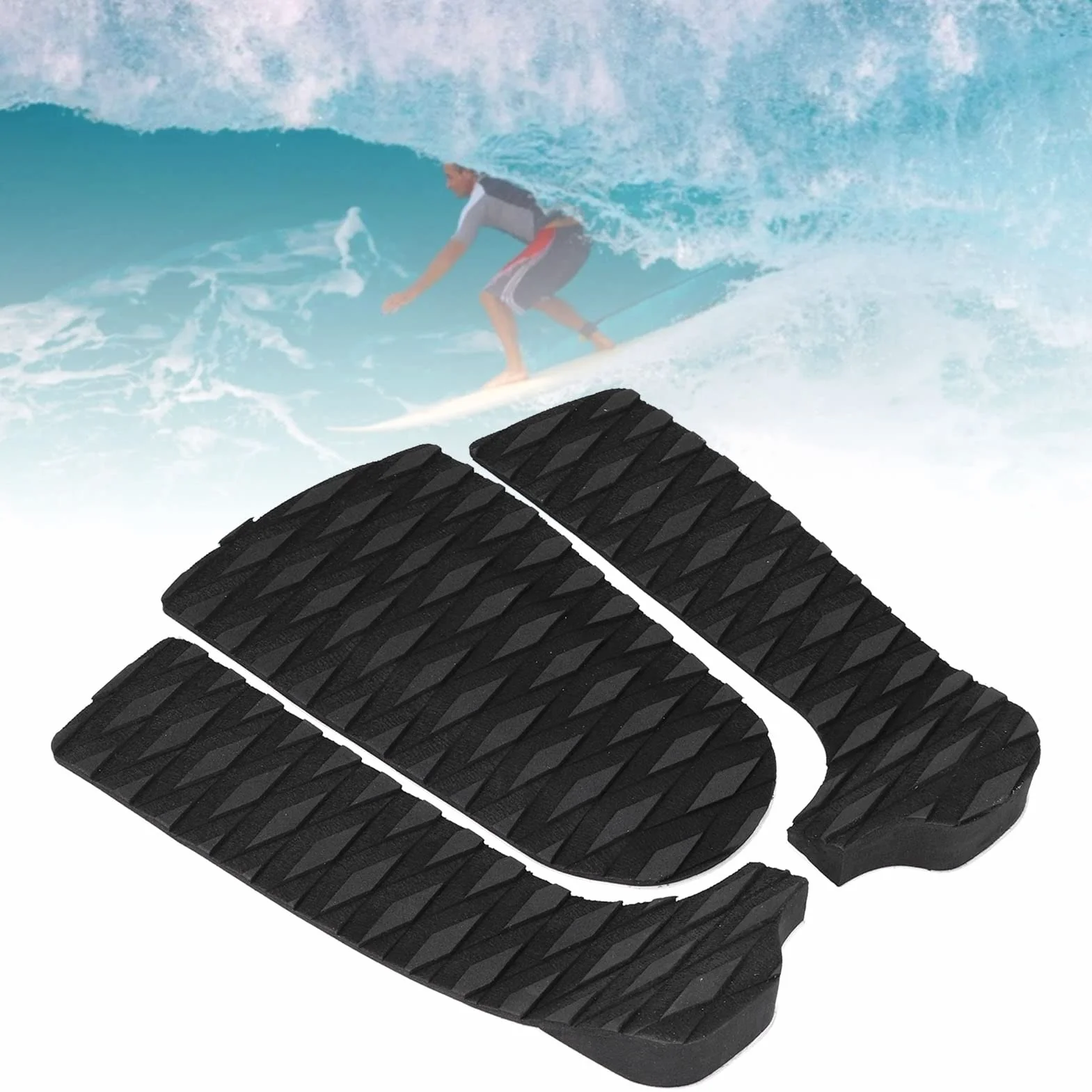 FECAMOS Stomp Pad Surfboard Traction Pad para Tabla de Surf Protectora Decorativa