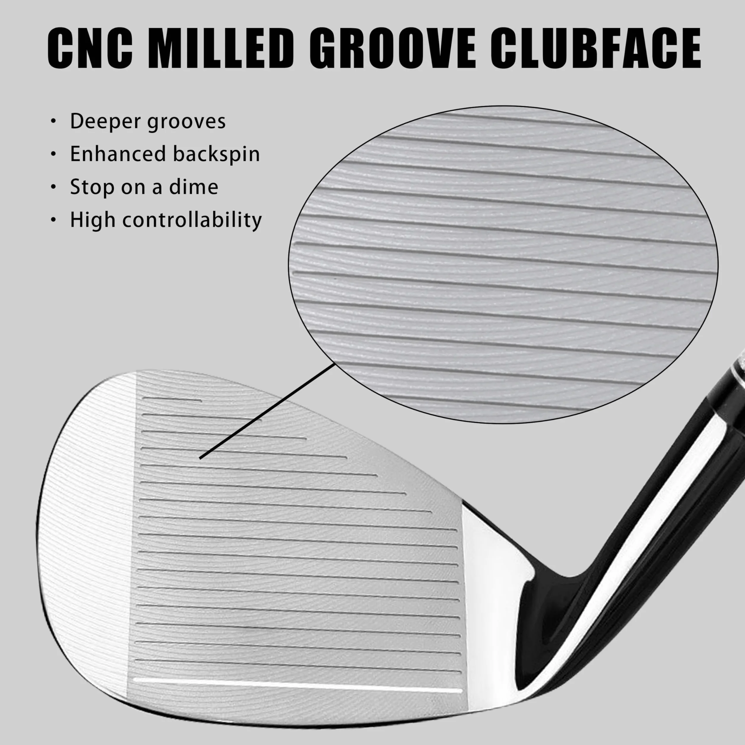 PGM Cuña de arena para palo de golf 56°/60° extragrande diestros