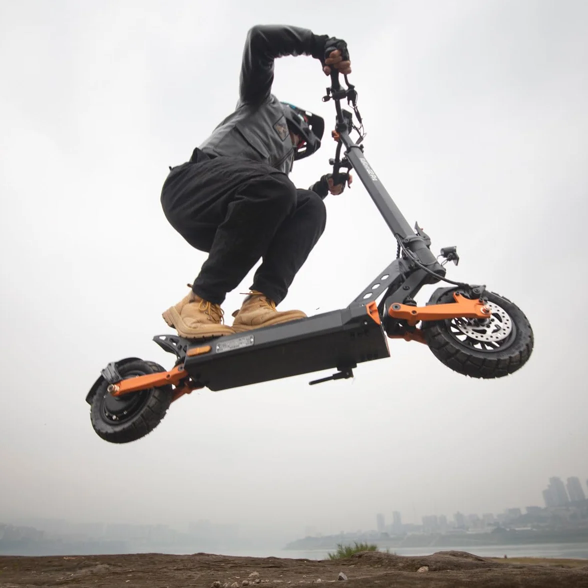 KuKirin G2 Pro Patinete Eléctrico Adultos 65km Autonomía Neumáticos 9" Offroad Suspensión Doble Plegable IP54 Frenos Disco 120kg