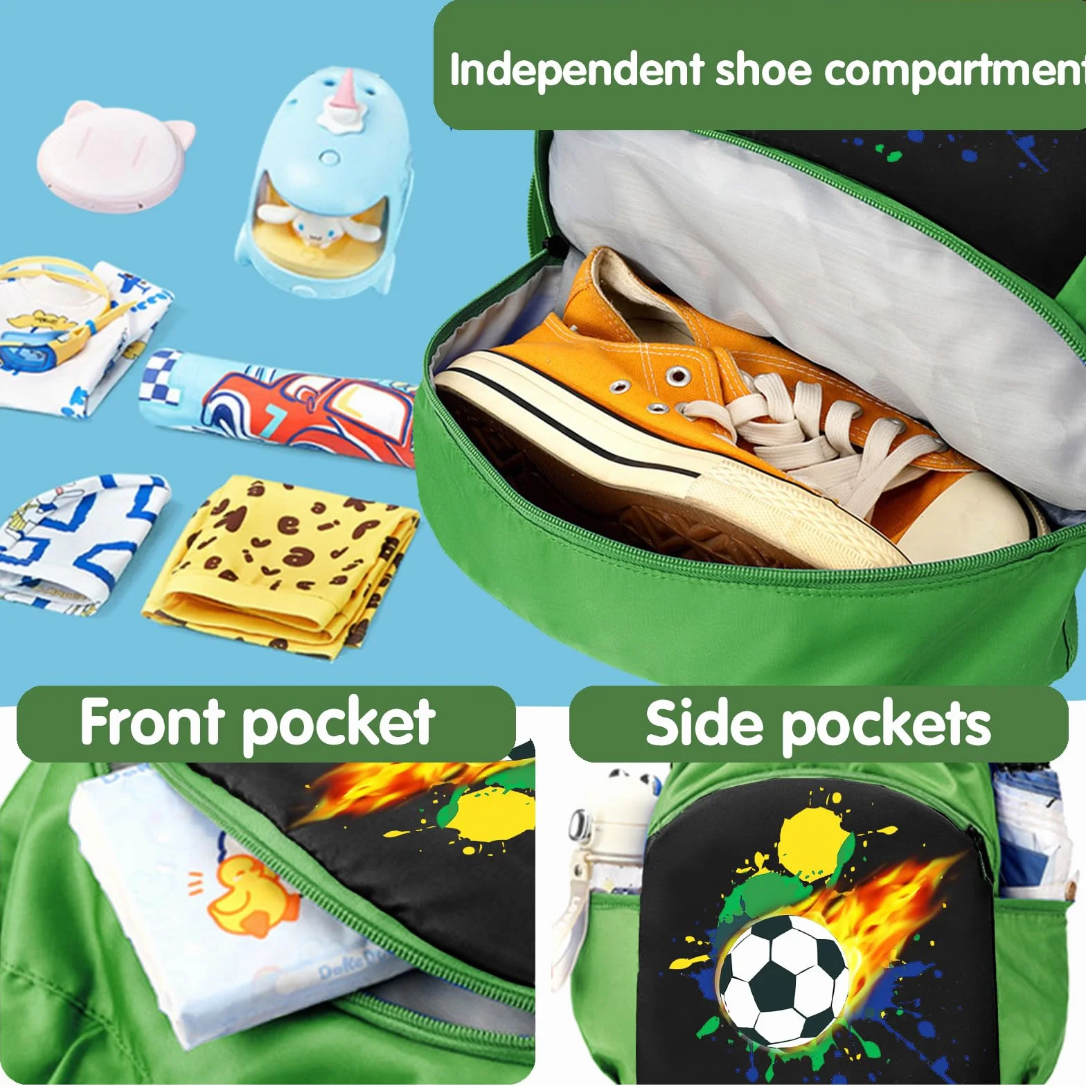 YOUYIKE Mochila Deportiva Impermeable Bolsa Playa Gimnasio Viaje Cordón