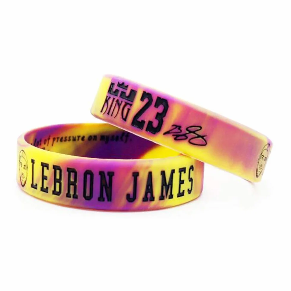 Baloncesto Pulsera número 23 Silicona Deporte Pulsera 5 Piezas