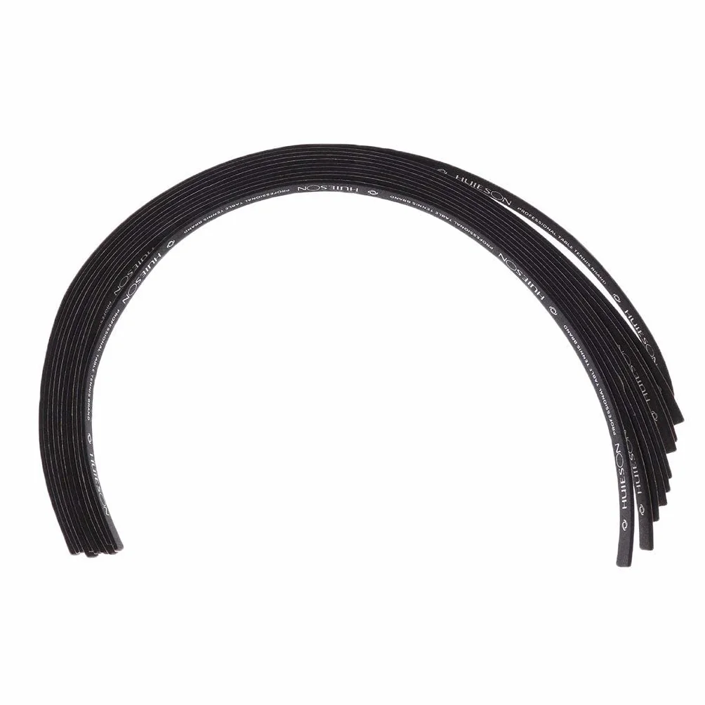zalati Cinta de borde 10 piezas Goma lateral película protectora raqueta tenis de mesa 45x1x0,1 cm negro