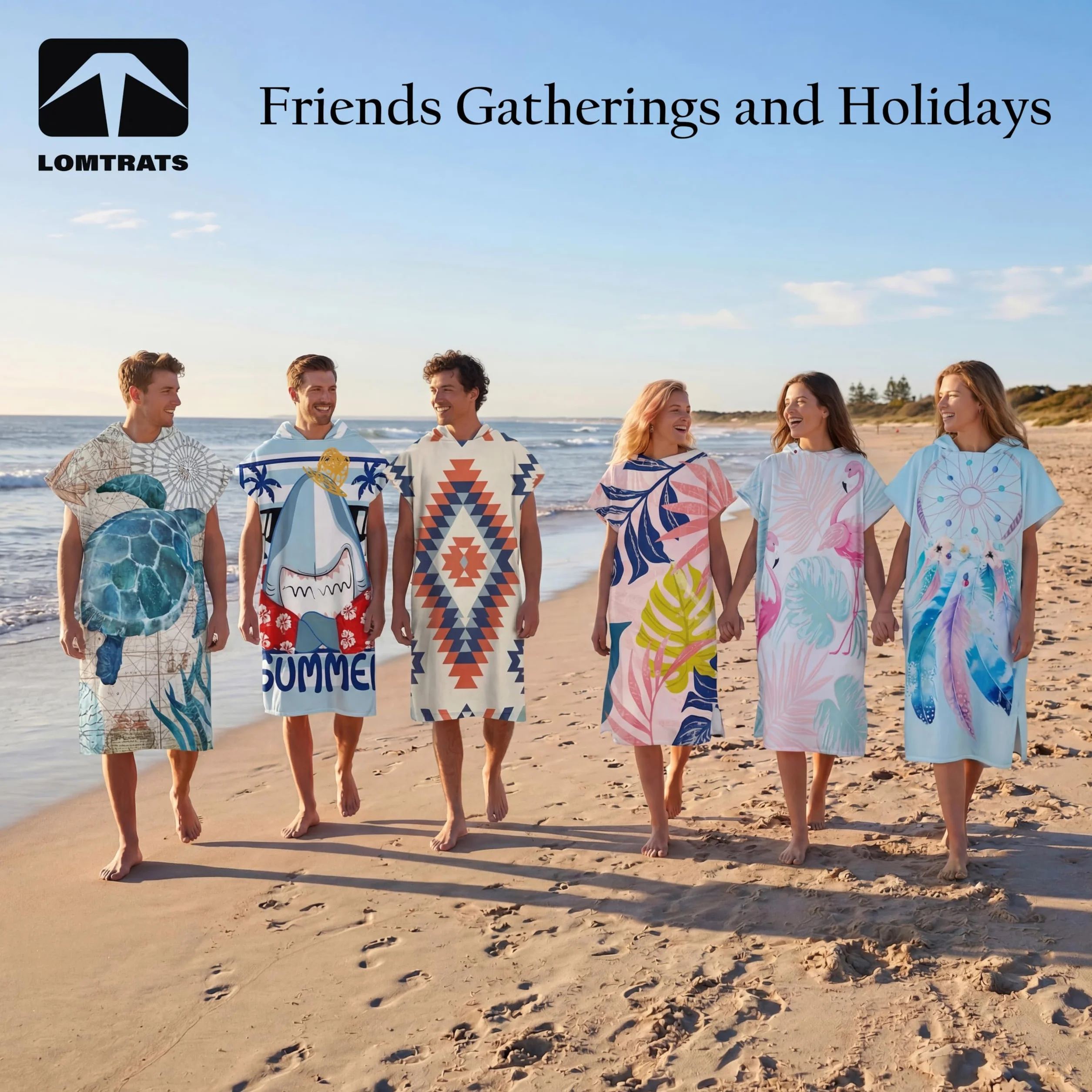 Toalla de Secado Rápido, Capa de Surf, Bata de Baño con Capucha y Bolsillos para Mujeres y Hombres, Natación, Playa (Adult-M)