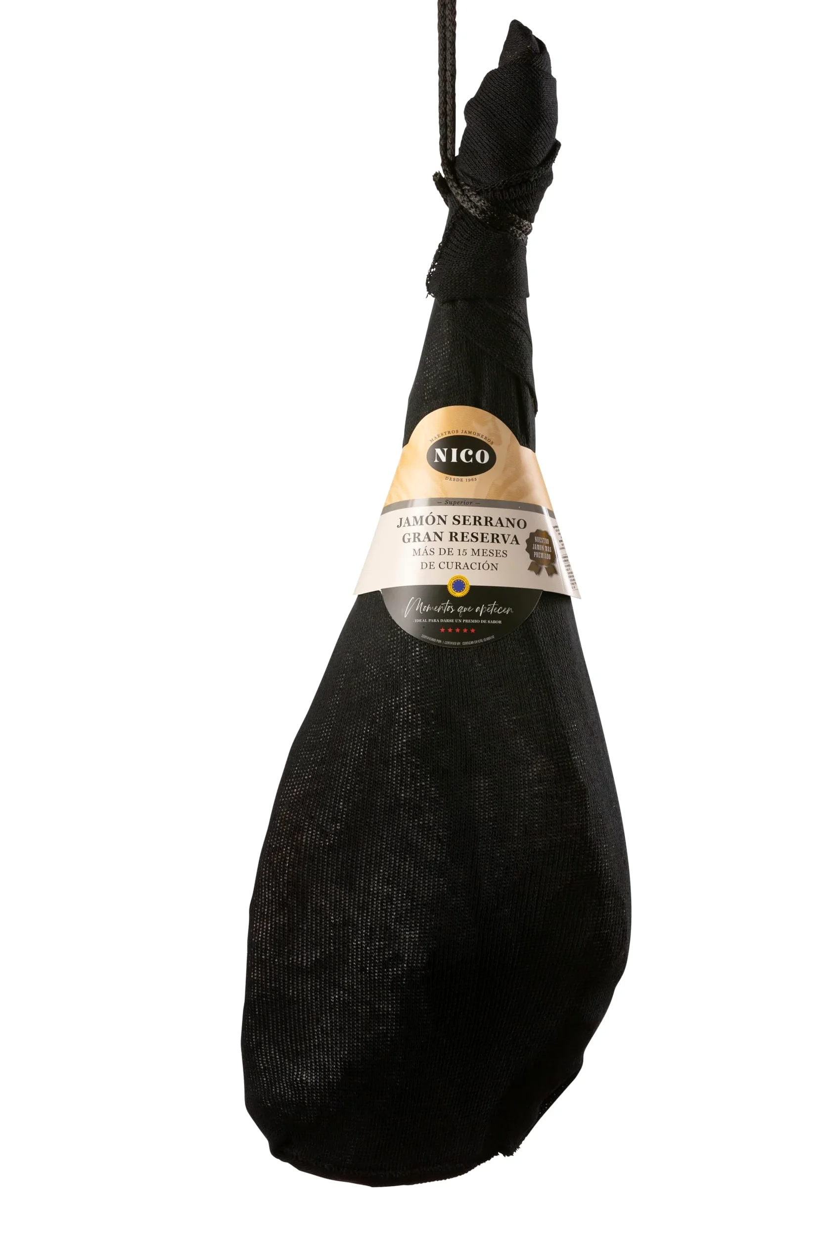 Nico Jamones - JAMÓN SERRANO GRAN RESERVA. 6,5-7,5 kg. Curación de más de 14 meses. Selección especial.