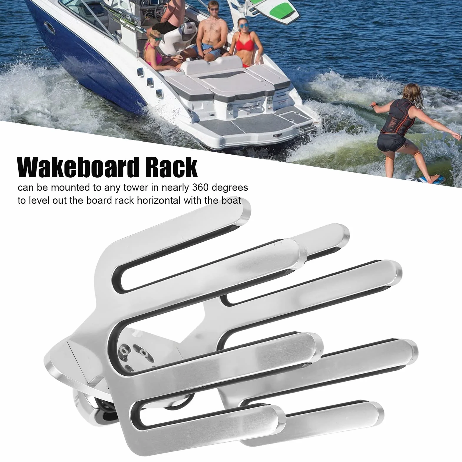 Sunicon Rack de torre de Wakeboard 6061 Aluminio Soporte rodilla 48-60 mm Tubo