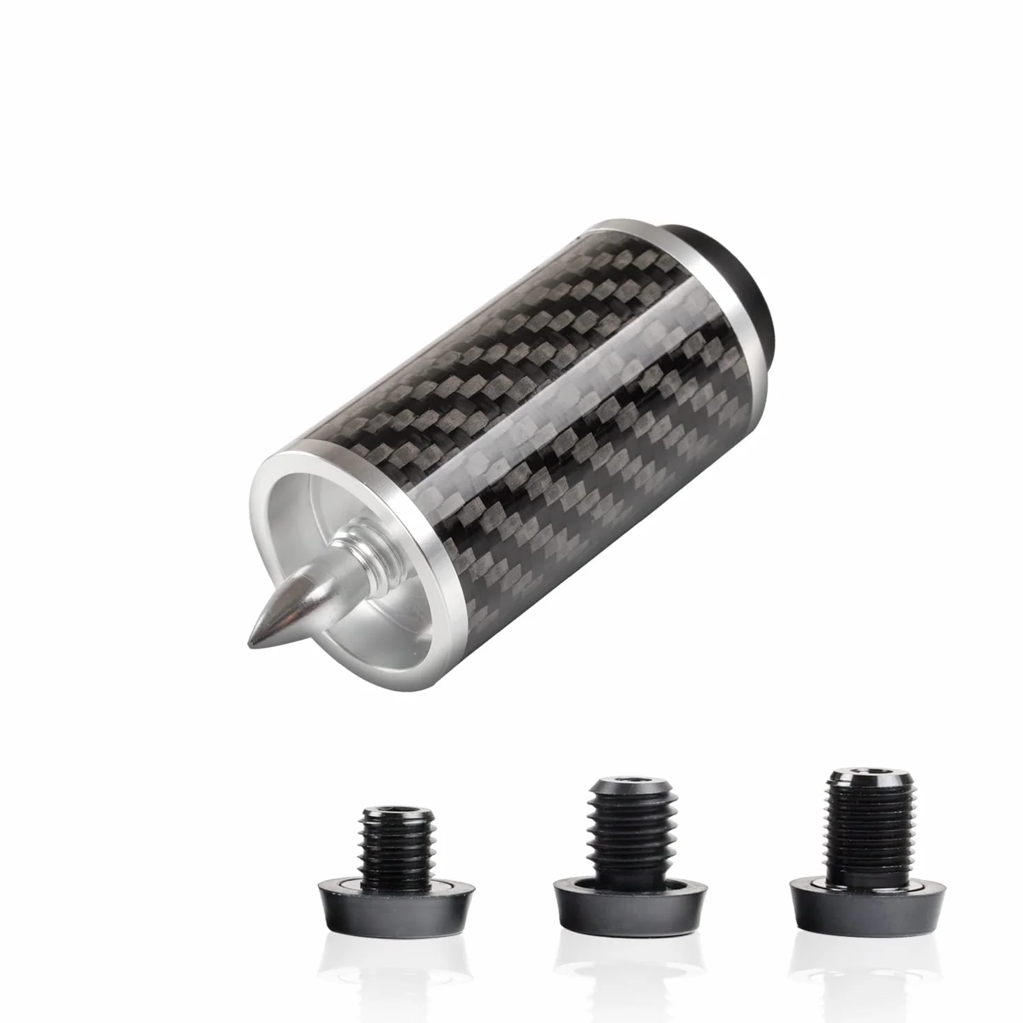 KONLLEN Extensión de taco de piscina con 3 topes de fibra de carbono para billar 2 pulgadas