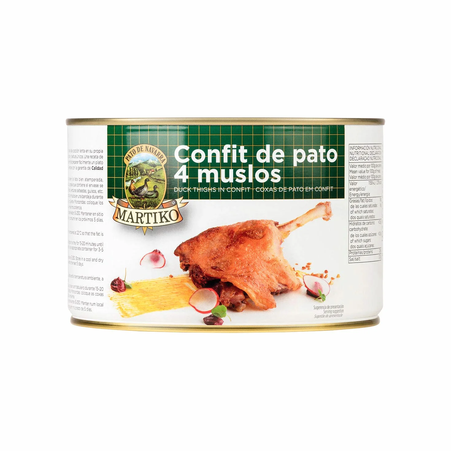 Martiko Muslos Pato Confit - 1400 gr