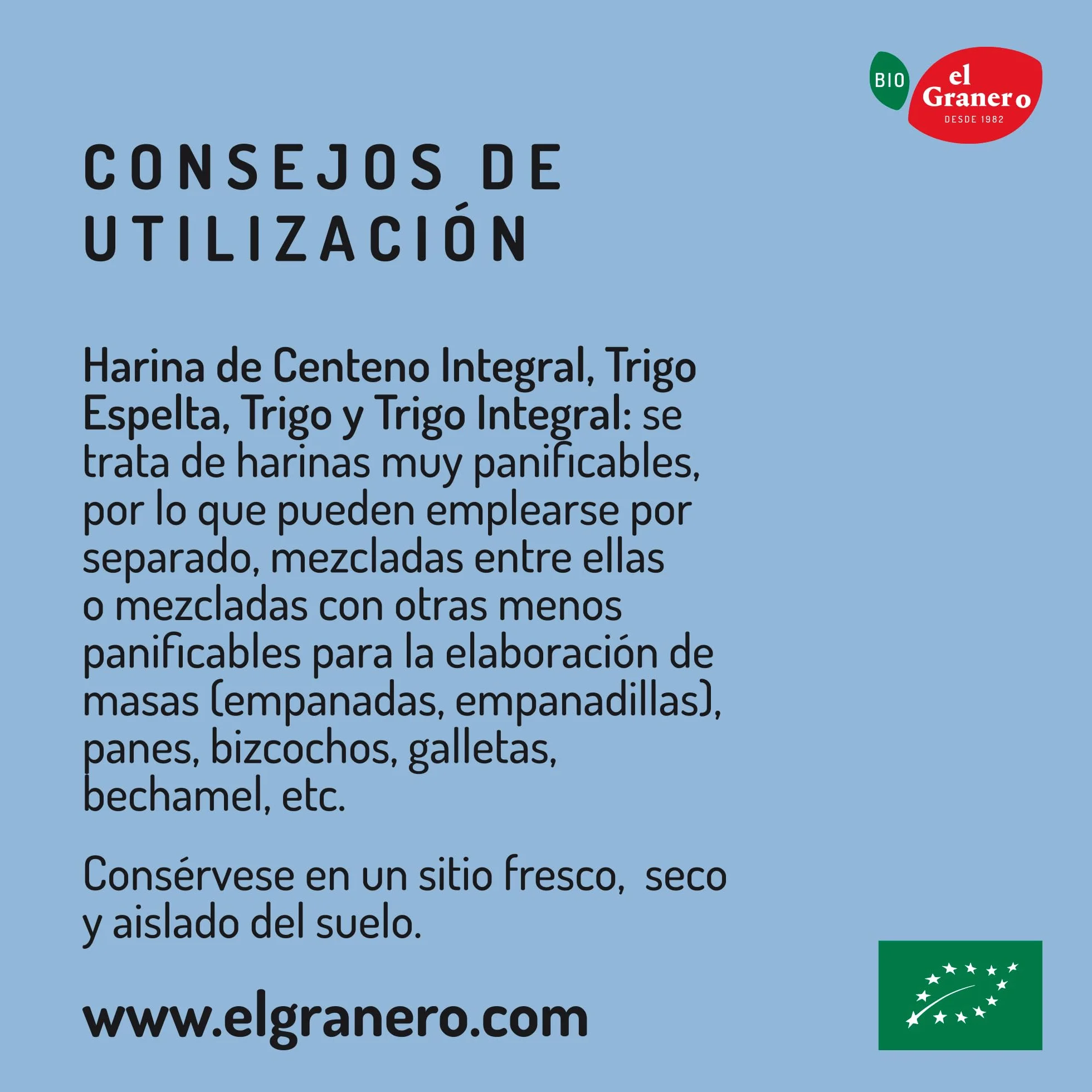 Harina de Trigo BIO El Granero Integral 1 kg Rica en Fibra