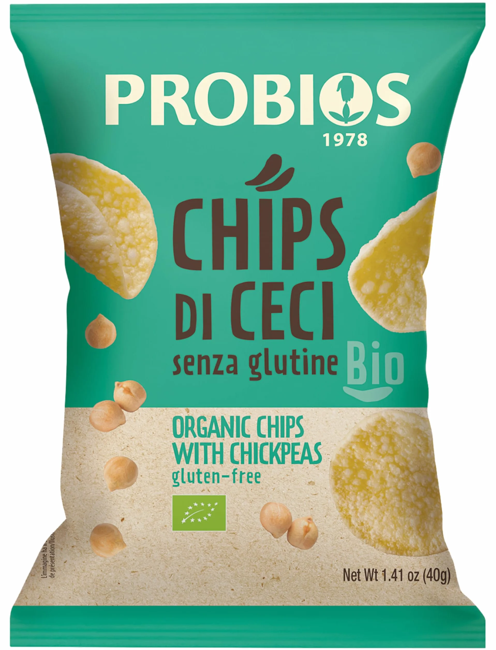 Probios Chips con garbanzos bio embalaje 12 x 40g