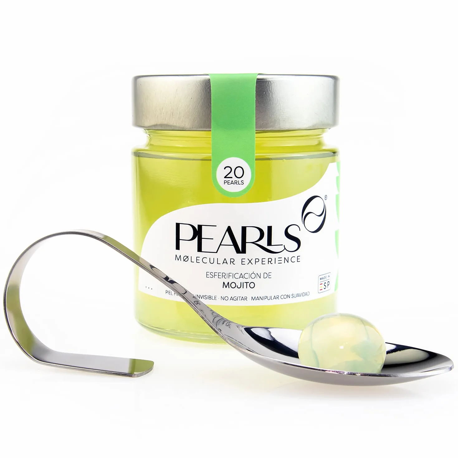 Pearls Mojito (20 unid) - Esferificaciones Premium listas para degustar. Descubre la Coctelería Molecular. Productos Gourmet.
