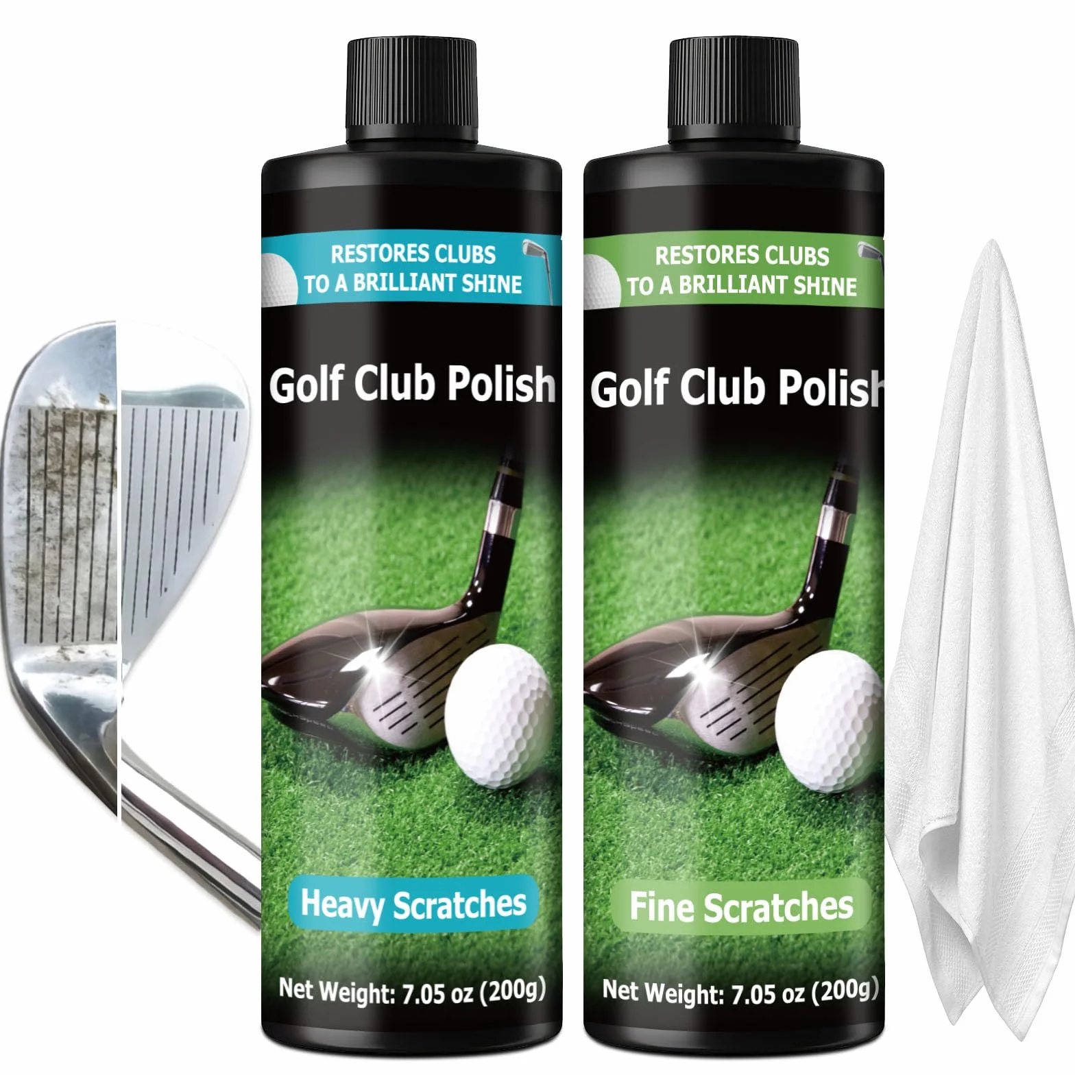 Kit de pulido para palos de golf 14.5 oz elimina rozaduras arañazos metal zinc aluminio acero