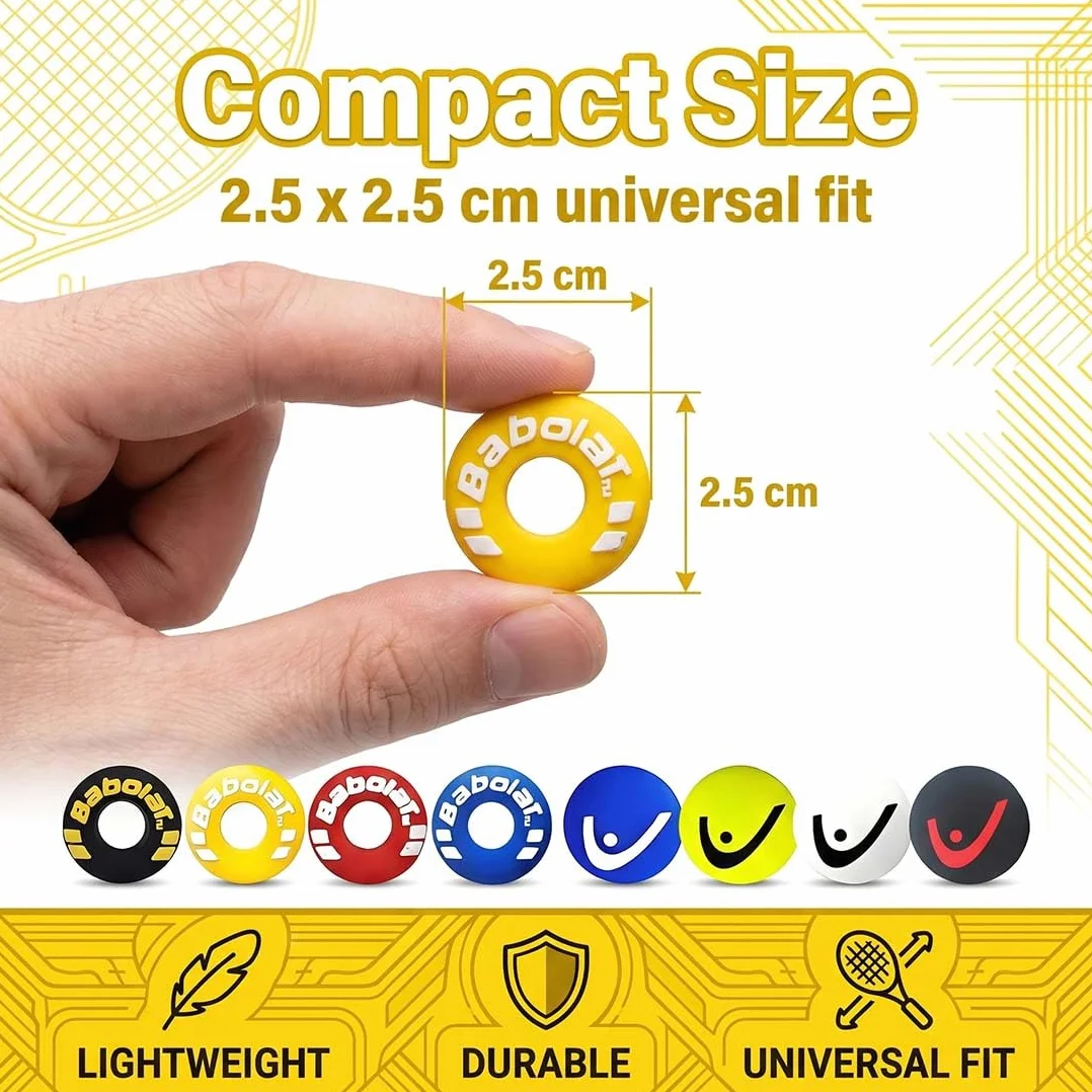 Amortiguador Raqueta Tenis Silicona Antivibrador 8 Piezas Accesorios Tenis Bádminton Squash