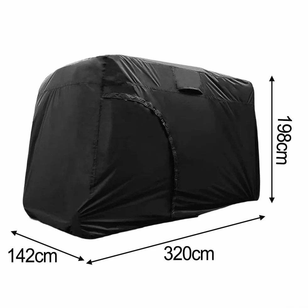 Funda para carrito de golf Oxford impermeable 320x142x198 cm para 2-6 pasajeros