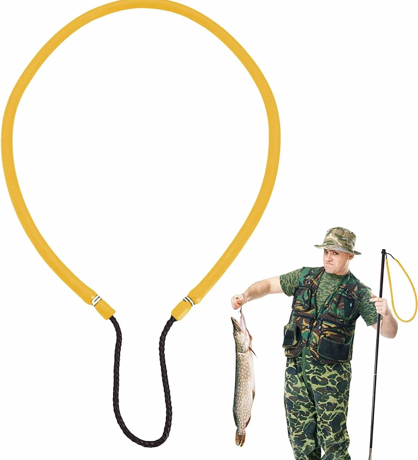 ZALTAS Eslinga Hawaiana de Goma para Pesca Submarina Resistente, Arpón de Expulsión Rápida (Amarillo)