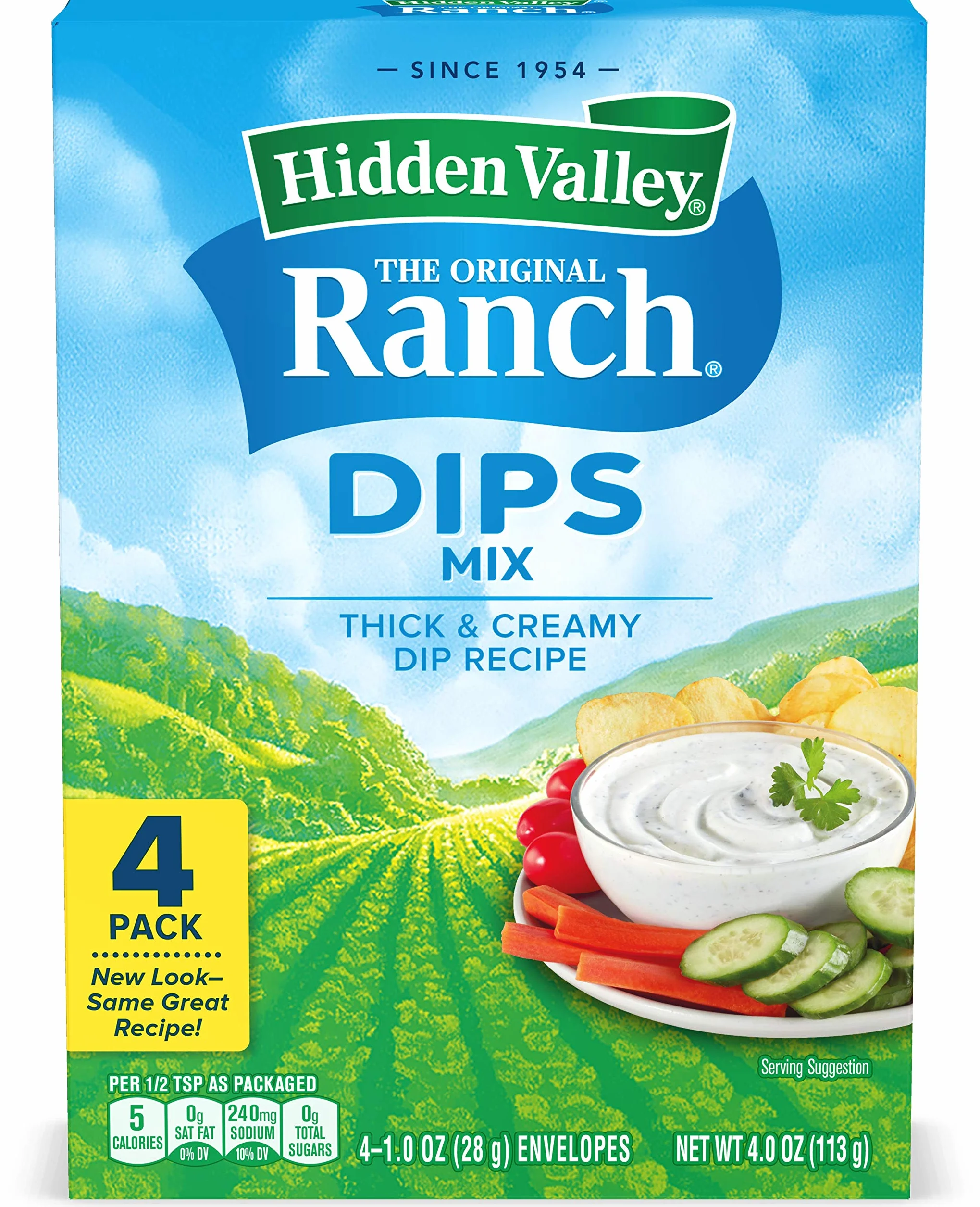 Hidden Valley Dips Mix - Original Ranch - 1 oz - 4 Count