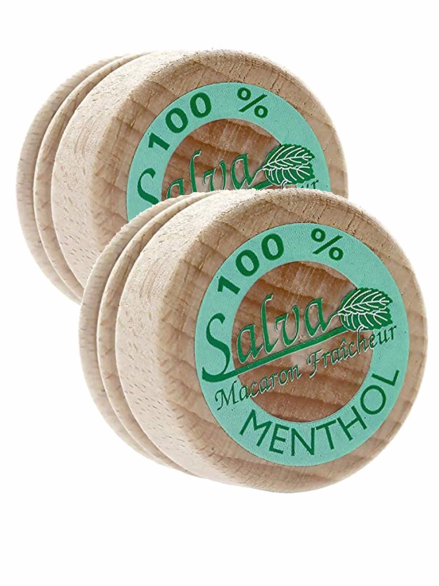 Cooper Salva Mentol Macaron Fraîcheur - Lote de 2 productos a base de mentol que alivian la migraña y el dolor de cabeza (7 g), diseño en forma de macaron
