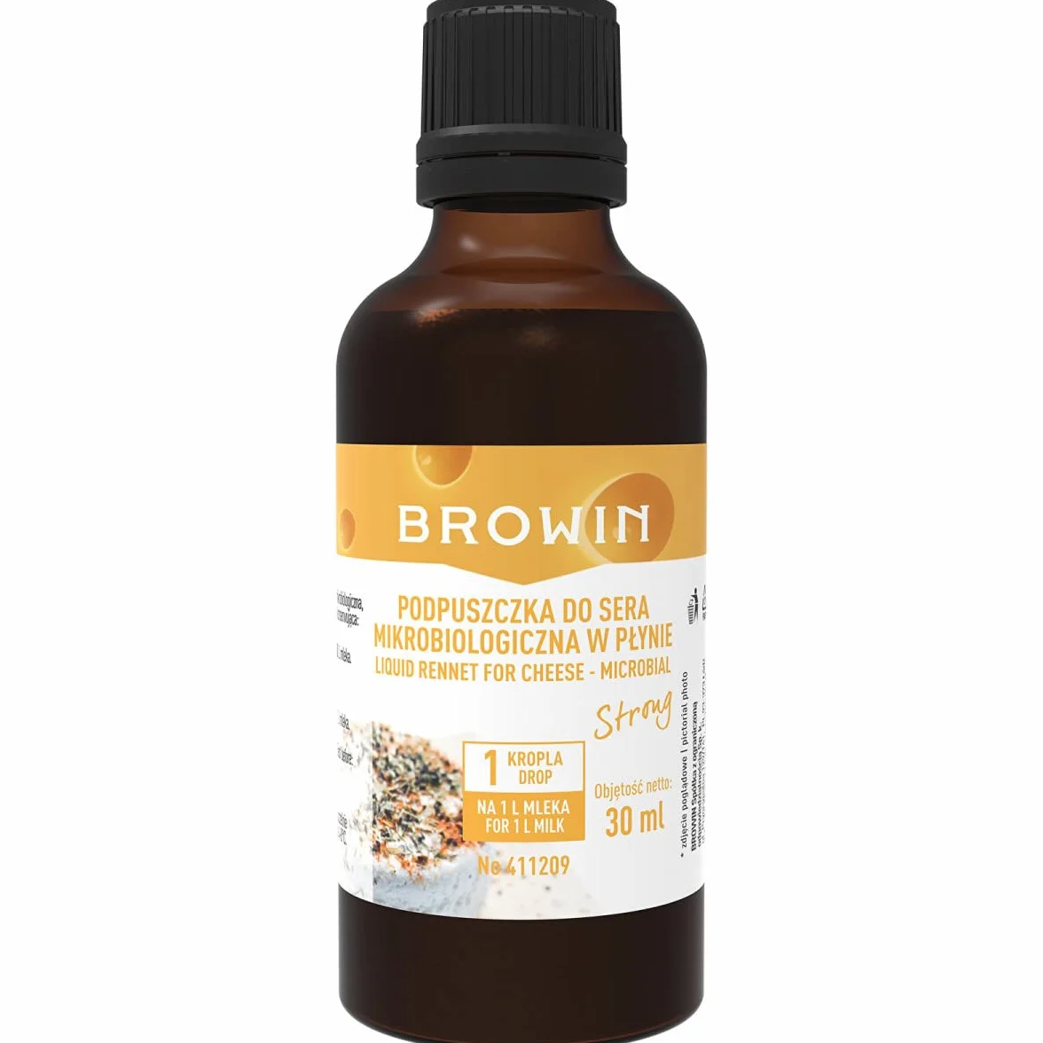 AlcoFermBrew Cuajo Microbiológico Strong 30 ml – para Quesos Caseros, Vegetariano, Rinde hasta 500 L de Leche