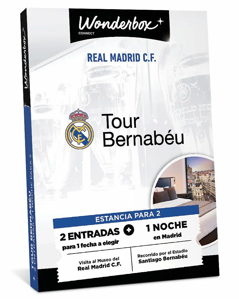 WONDERBOX Connect Real Madrid Tour Bernabéu Estancia 2 Entradas 1 Noche Visita Museo 27 Meses