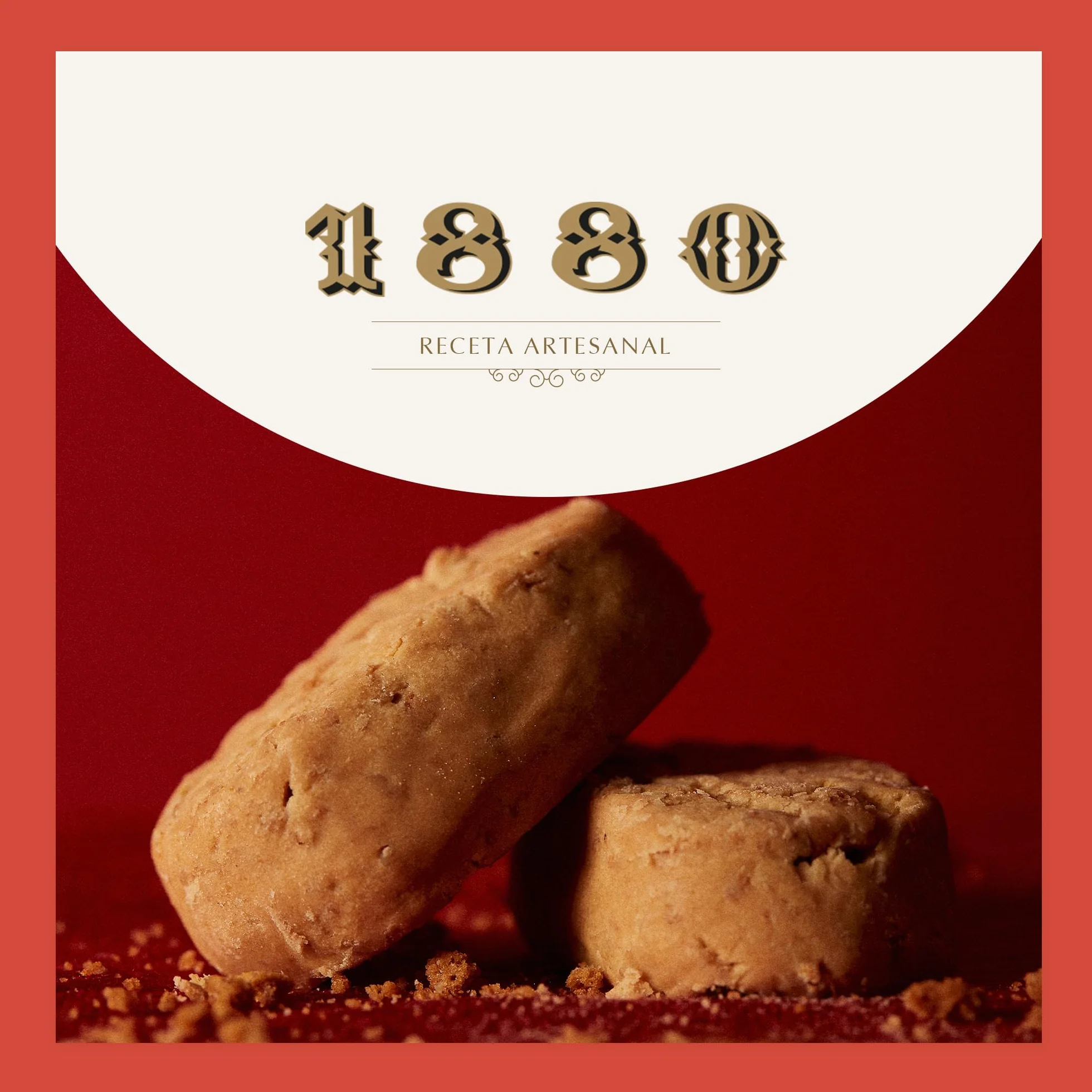 1880 - Polvorones Artesanos de Galleta Speculoos 280 g, Receta Artesanal con 95% de Galleta Speculoos y Almendra Seleccionada, Envase Individual, Textura Suave, Típico Dulce Navideño