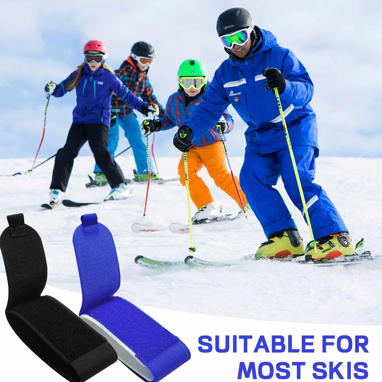Ajustable Ski Carrier Strap, Fijaciones de Esquí, Correas Sujeción Esquí, Accesorio de Snowboard