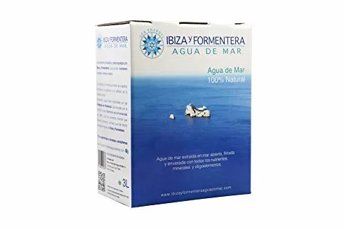 Agua Ibiza Formentera - Agua De Mar 3 Litros 100% Natural - Nutre tu organismo con todos los minerales y oligoelementos que el mar te ofrece