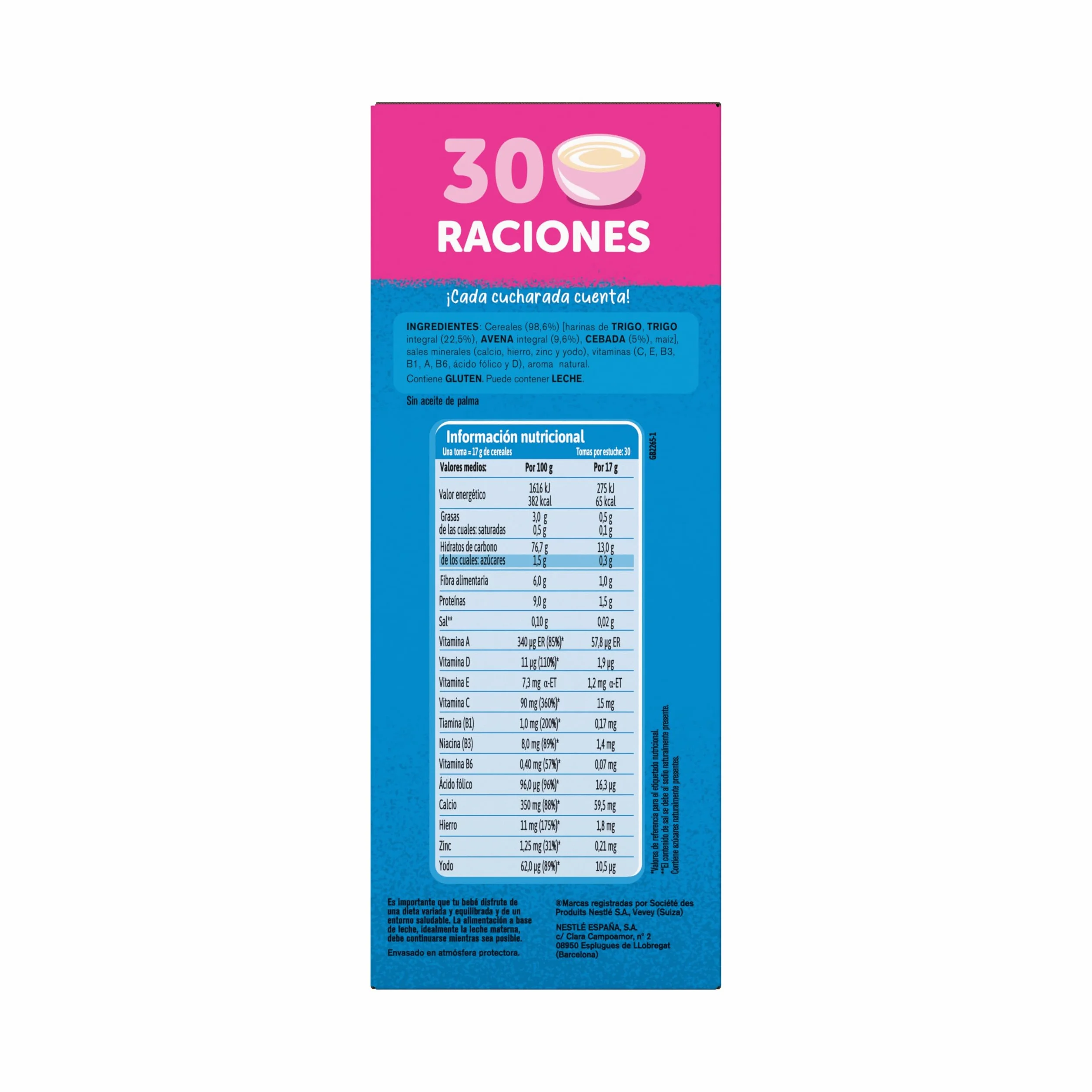 Gerber Papilla Multicereales 0% Azúcares Añadidos Ni Producidos, A Partir De Los 6 Meses, 510 G