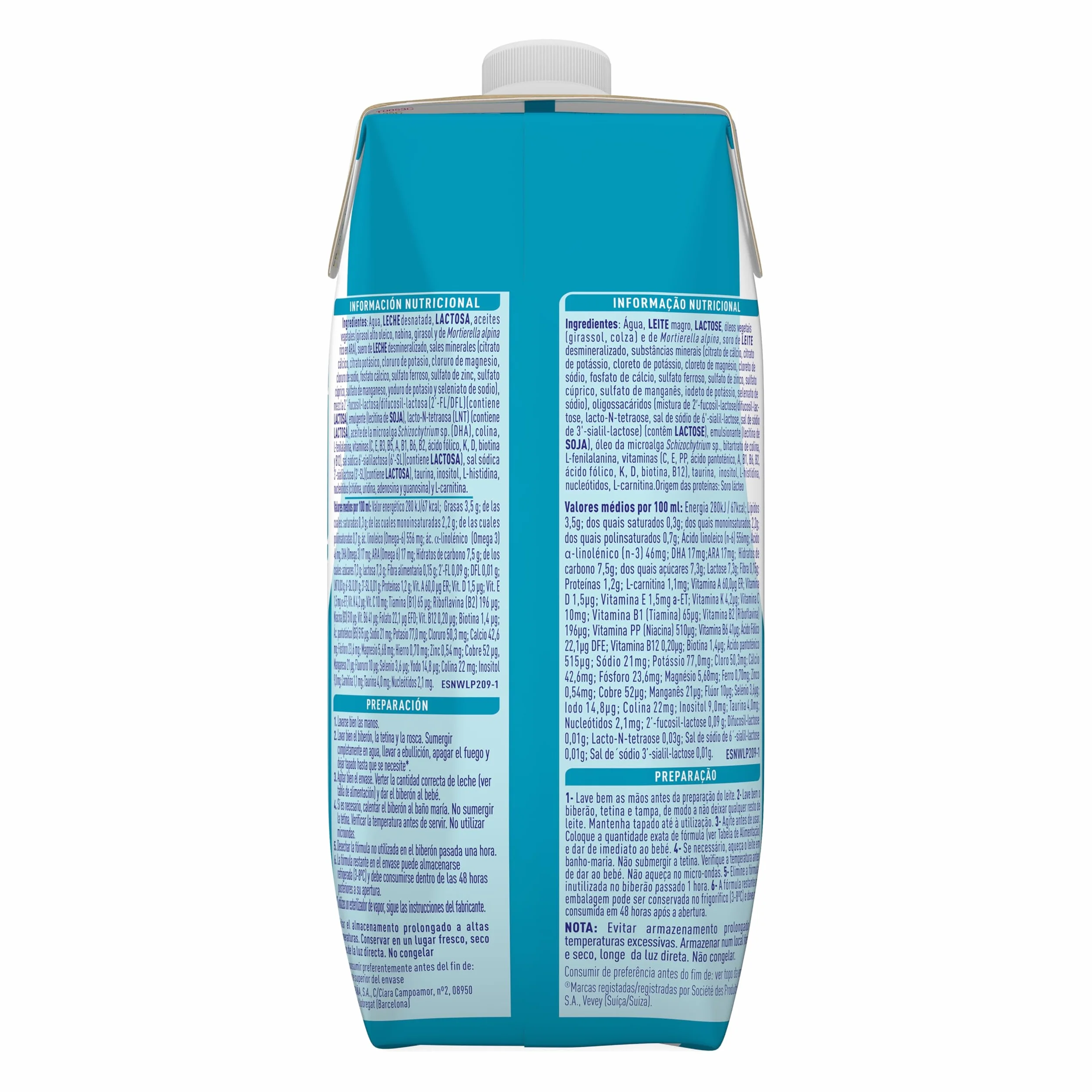 Nestlé NAN OPTIPRO 1 Líquida, Leche para lactantes, 12x500ml