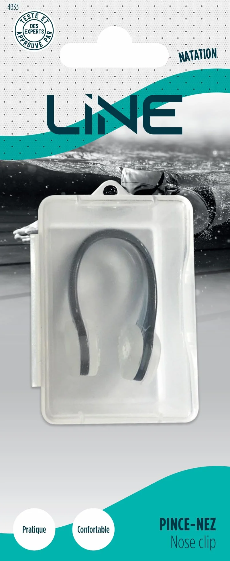 Pinza Nasal de Silicona Impermeable para Adultos, Negro
