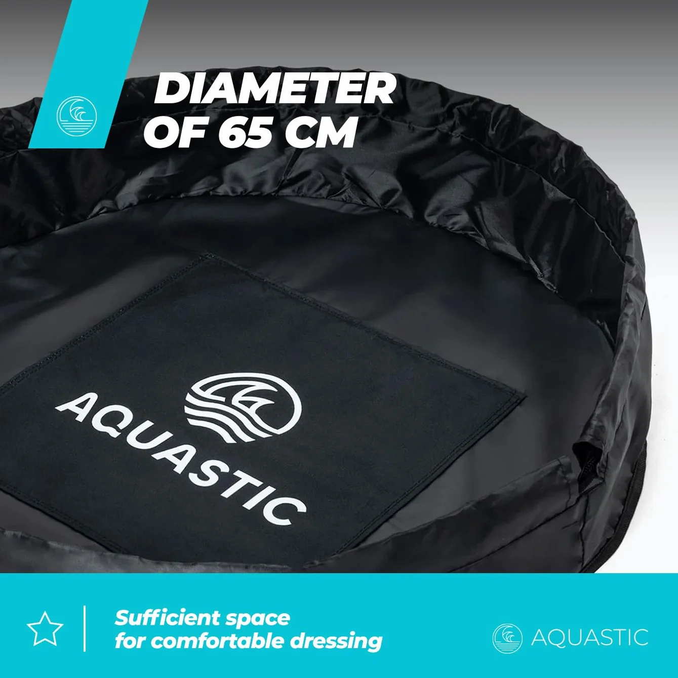 AQUASTIC Wintstick Bag Black 65 cm Polyester Strandtasche