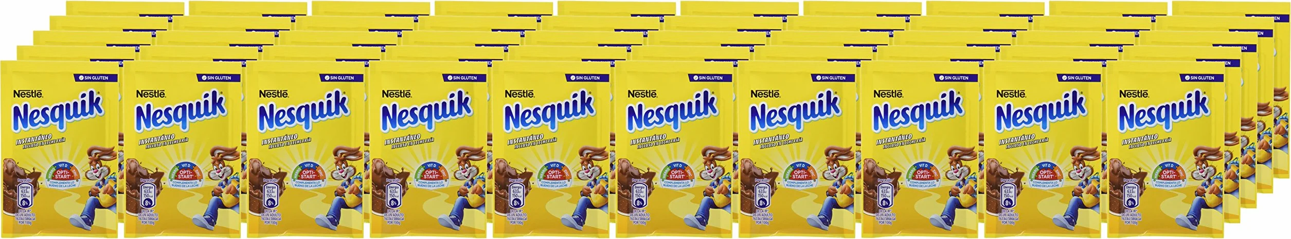 Nesquik cacao soluble instantáneo - 1 paquete x 50 sobres de 13,5 g - Total: 675 g