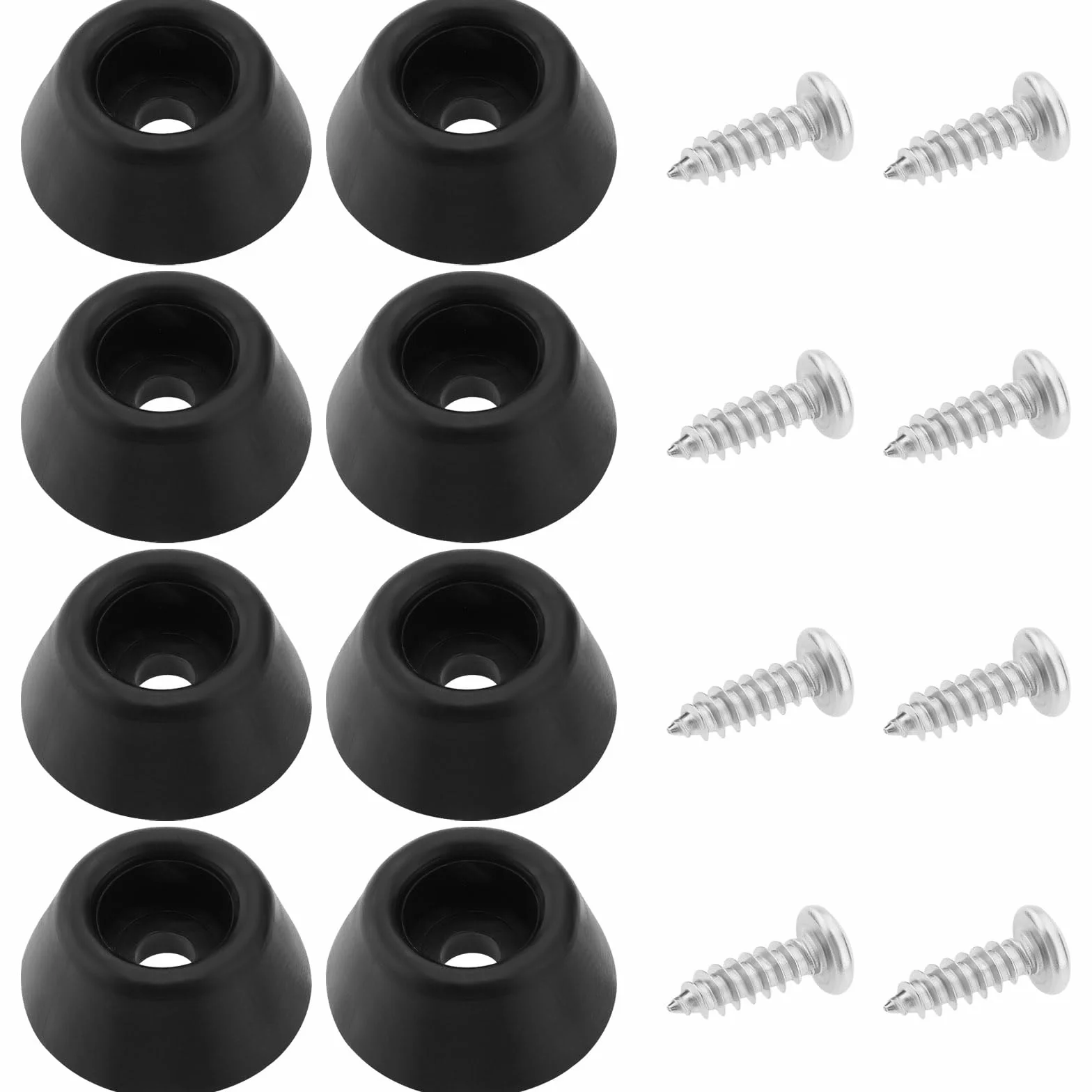 Funda Protectora Trasera para Varilla de Billar con Tornillos 27x12mm Accesorios de Parachoques de Goma Negro