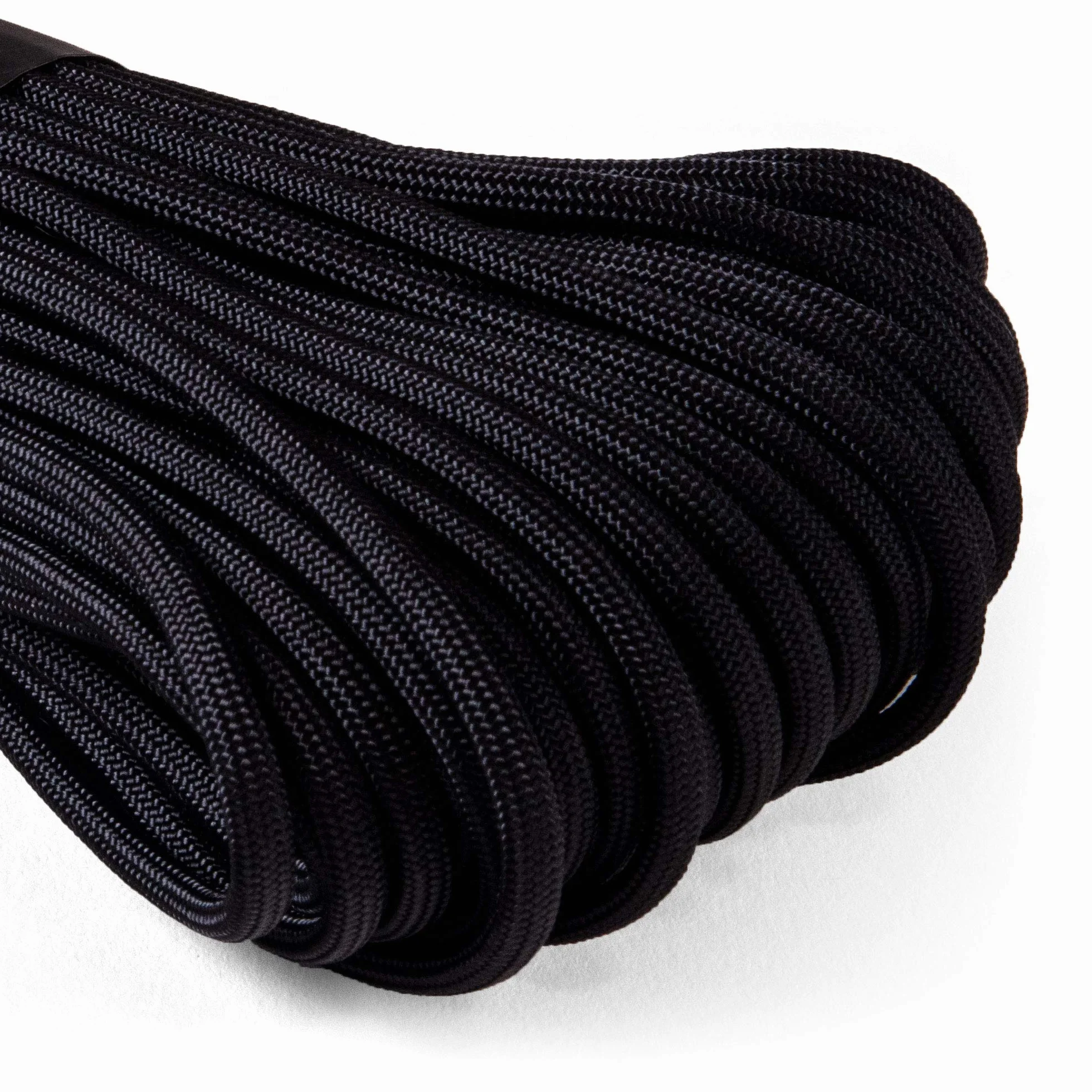 Atwood Rope MFG 550 Cuerda de paracaídas de nailon 100 pies, 7 hebras, núcleo, hecha en EE. UU., negro