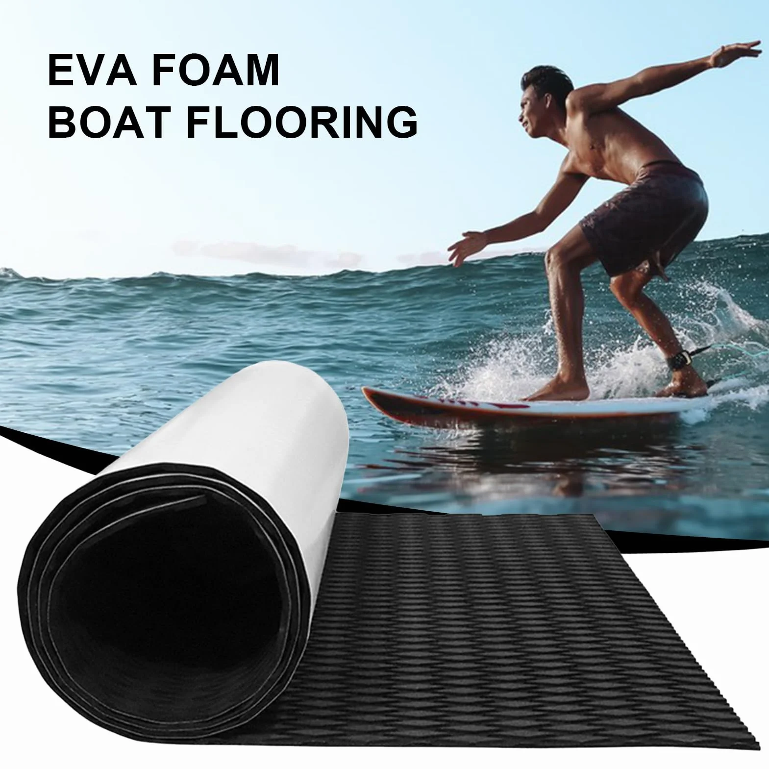 Alfombrilla de agarre antideslizante para tabla de surf, espuma EVA 120x30 cm
