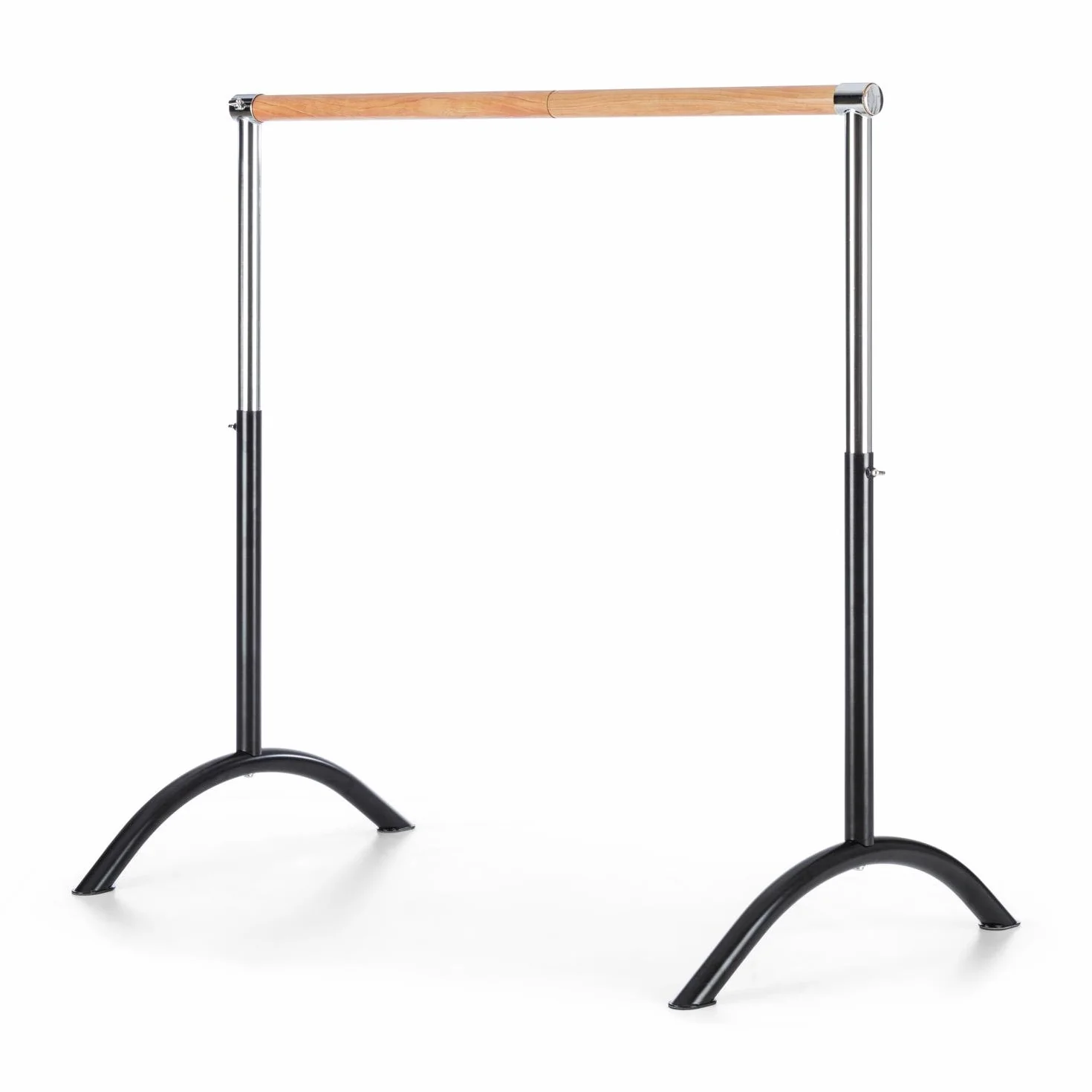 Klarfit Bar Lerina Barra de Ballet Portátil Altura Regulable 70-113 cm Acero con Recubrimiento en Polvo Antideslizante