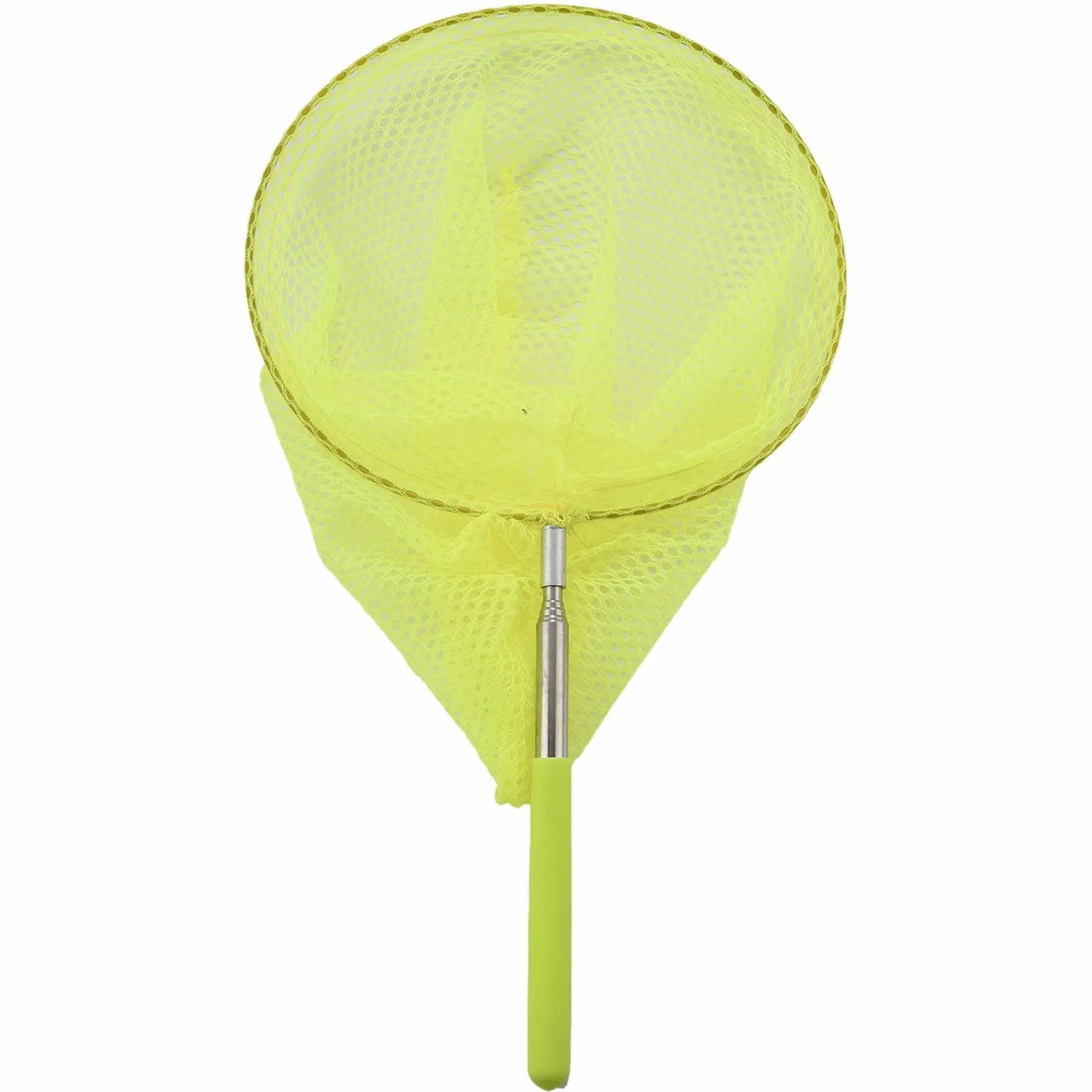 Atrapar Red De Pesca Telescópico Bolsa De Acero Inoxidable Portátil - Amarillo
