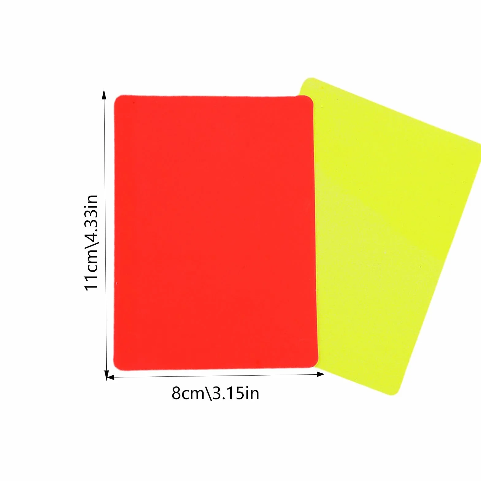 Tarjetas de árbitro rojas y amarillas para fútbol, penalización deportiva